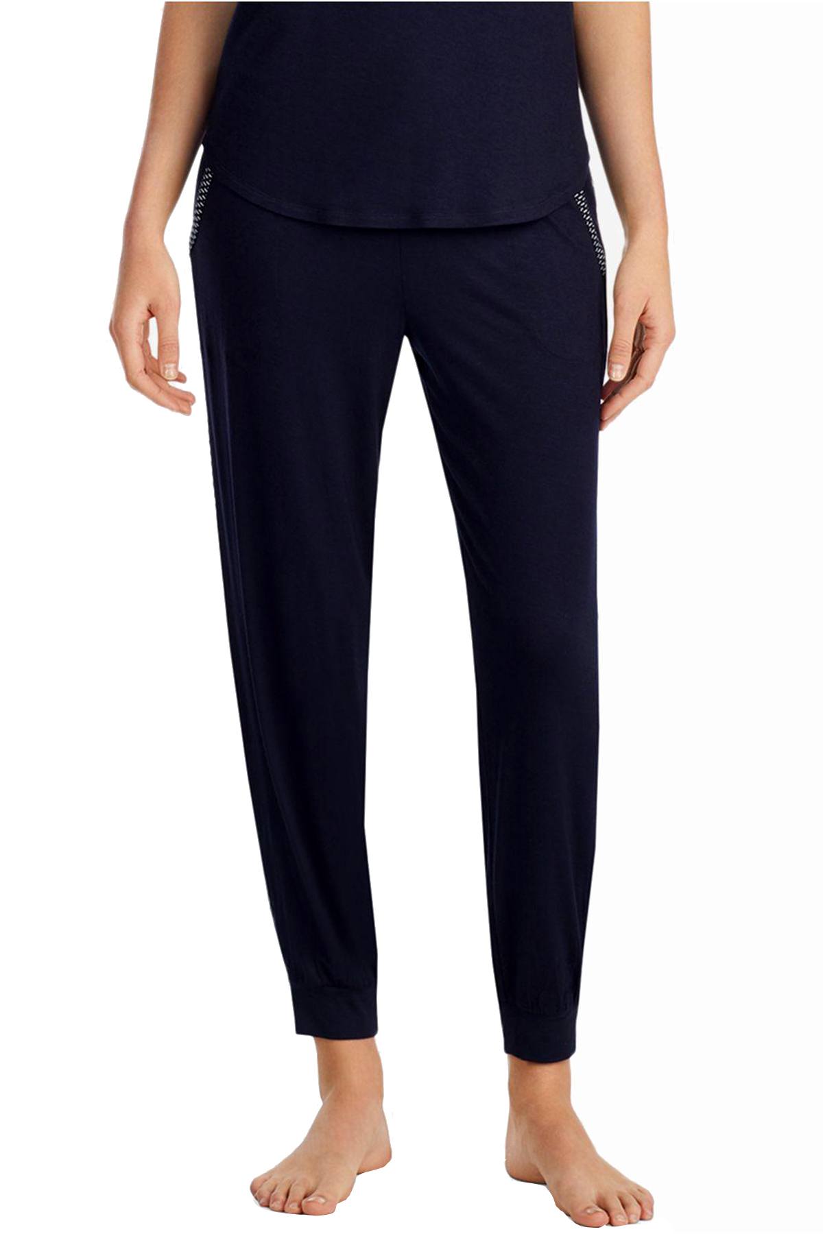 DKNY Navy Contrast-Print Cropped Jogger Lounge Pant