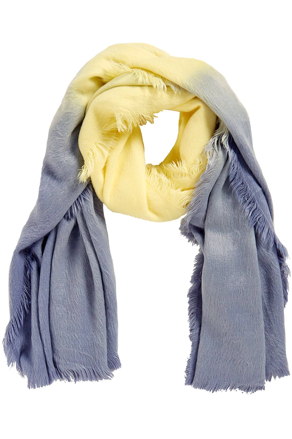 DKNY Neon Yellow Woven Ombré Scarf