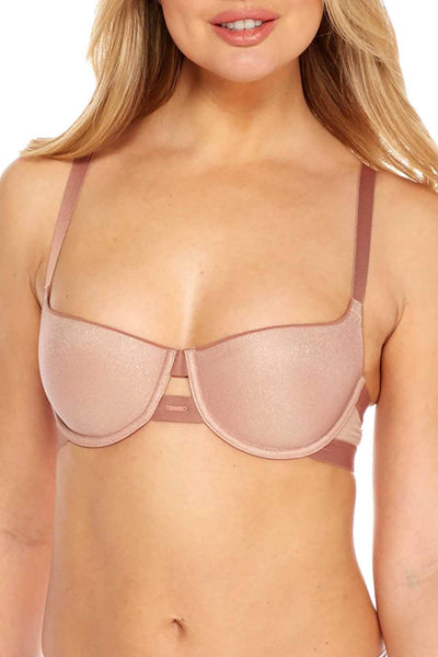 DKNY Shell Mauve Mesh Panel Cutout Bra