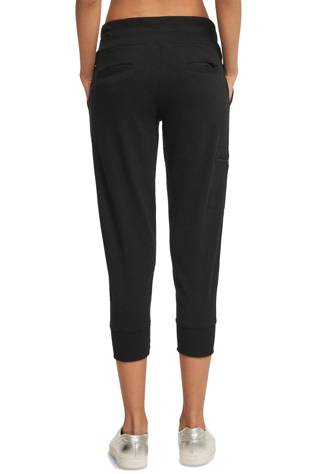DKNY Sport Black Cropped Jogger Sweatpant
