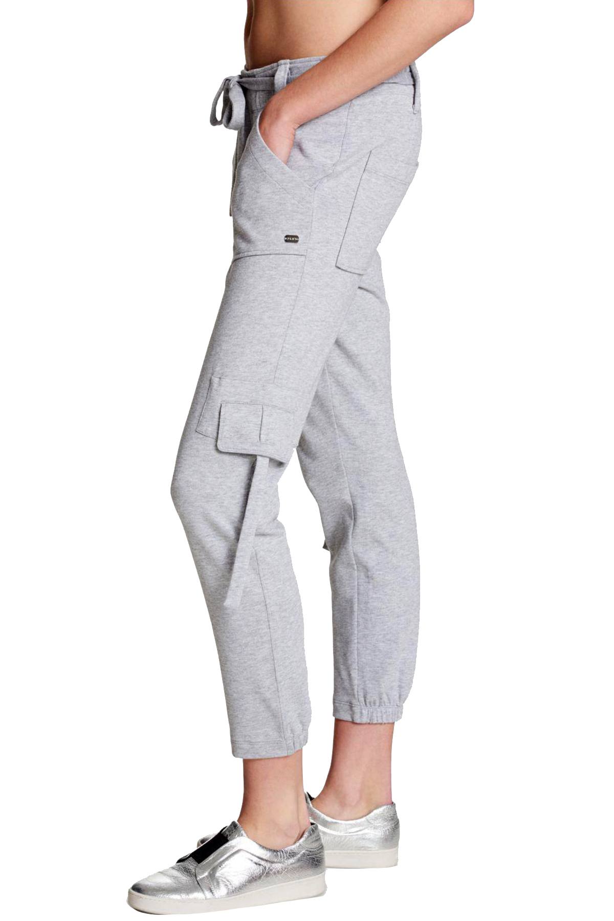 DKNY Sport Dove Heather Grey Cropped Cargo Performance Sweatpant