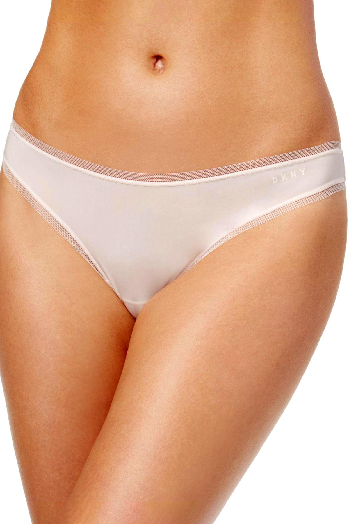 DKNY Vanilla Litewear Low Rise Mesh Trim Thong