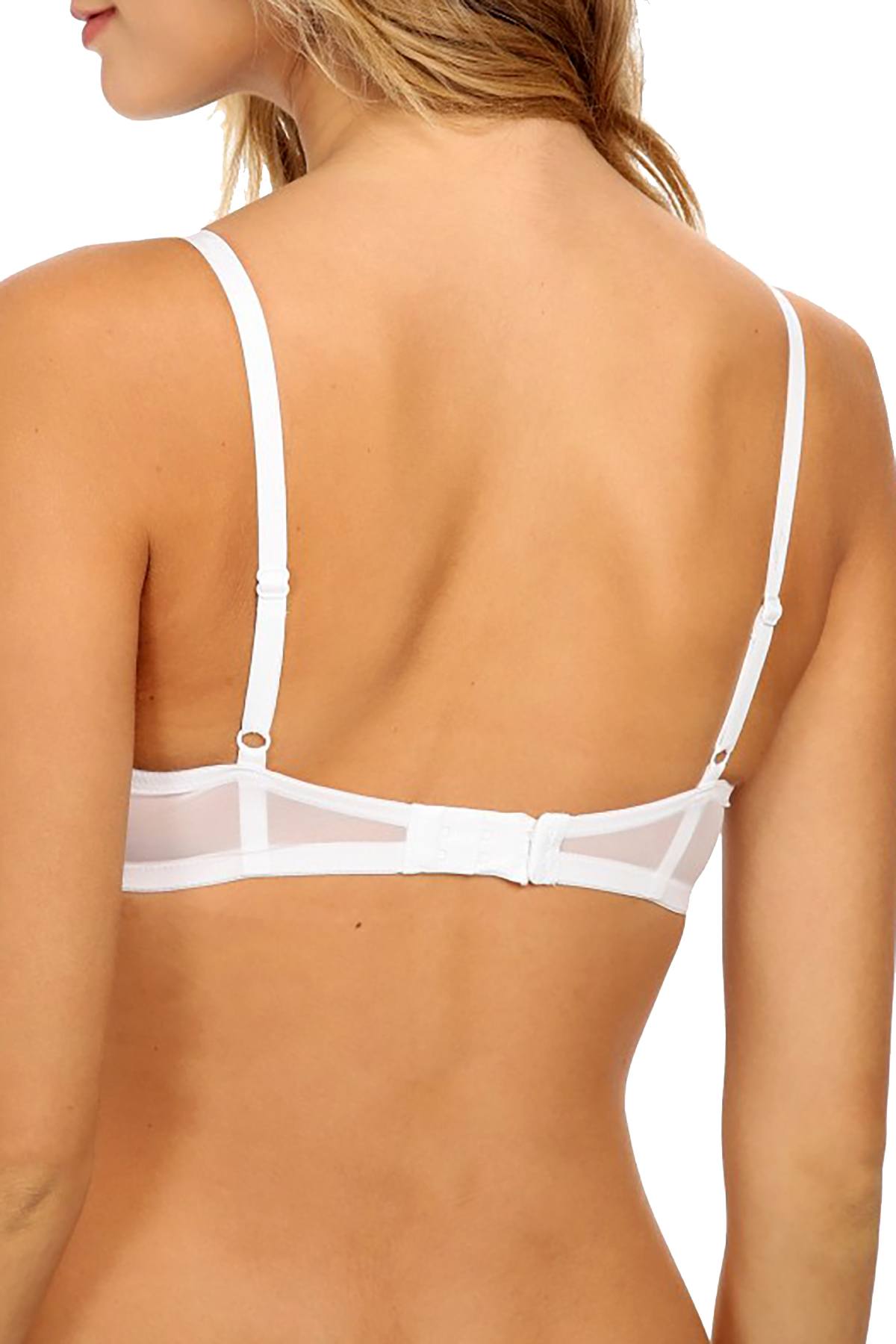 DKNY White Signature Lace Unlined Underwire Bra