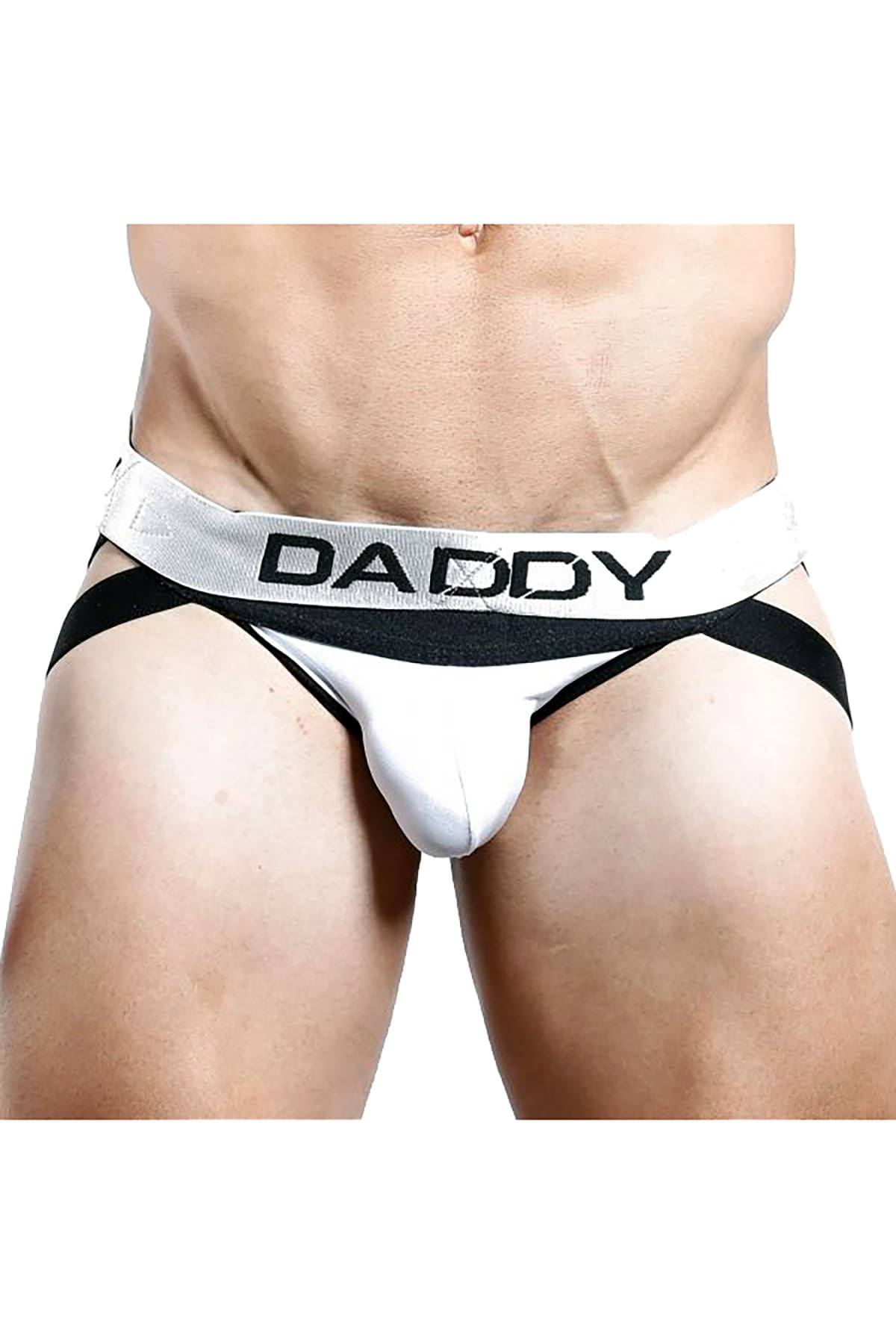 Daddy White Multi-Strap Jock-Thong