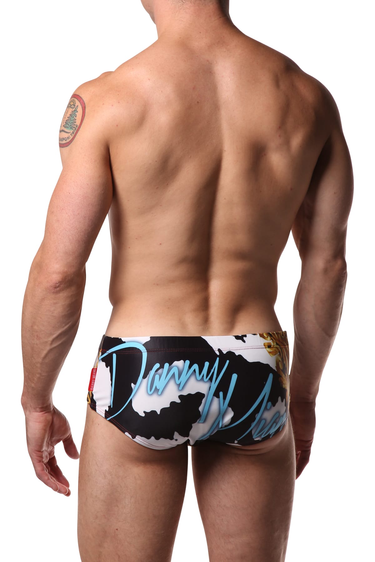 Danny Miami Wild Gold Print Swim Brief
