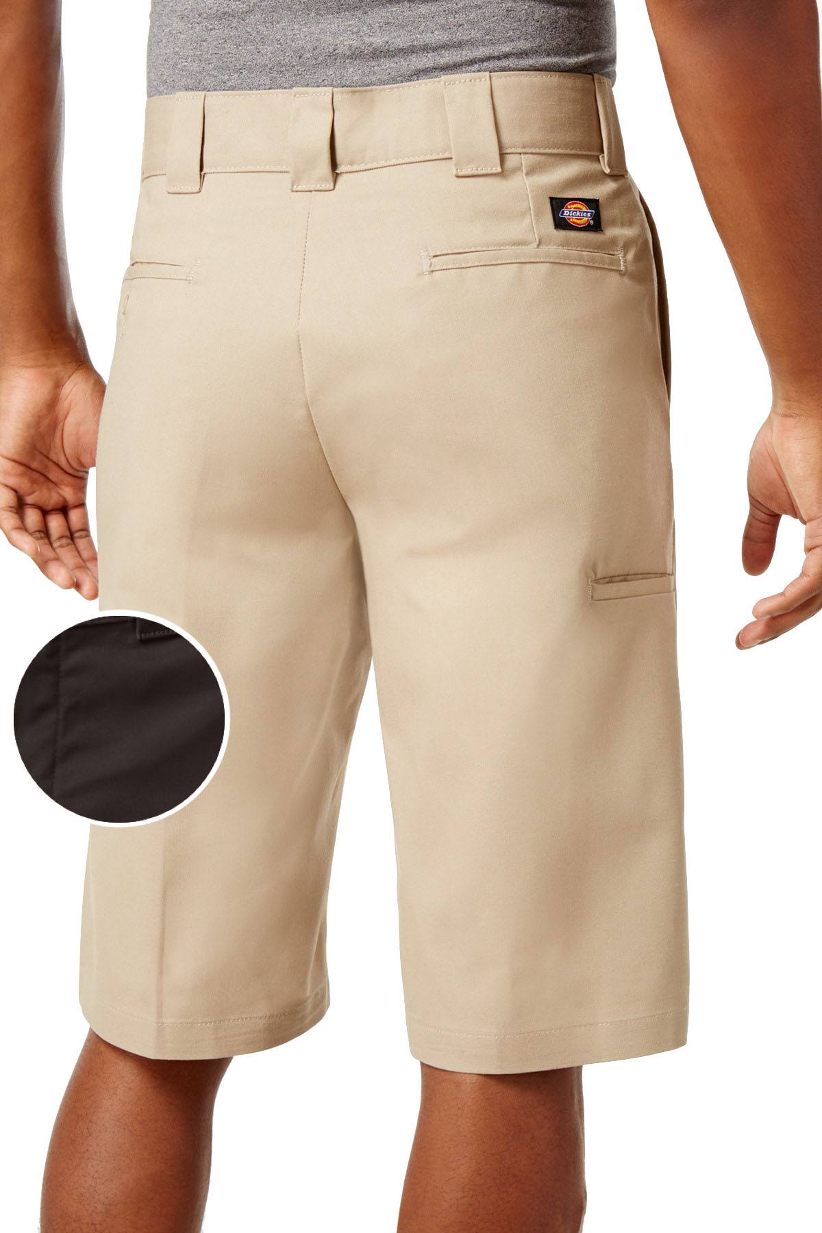 Dickies Chocolate-Brown 13" Relaxed-Fit Stretch Twill Work Short