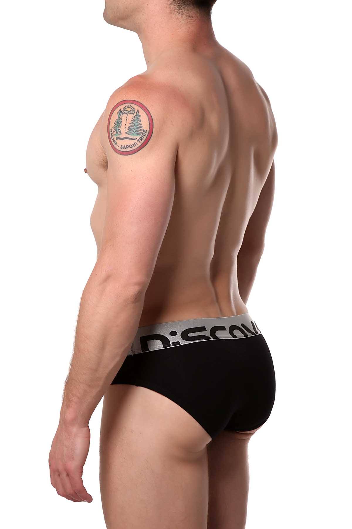 Discover Deep-Black Silver Brief