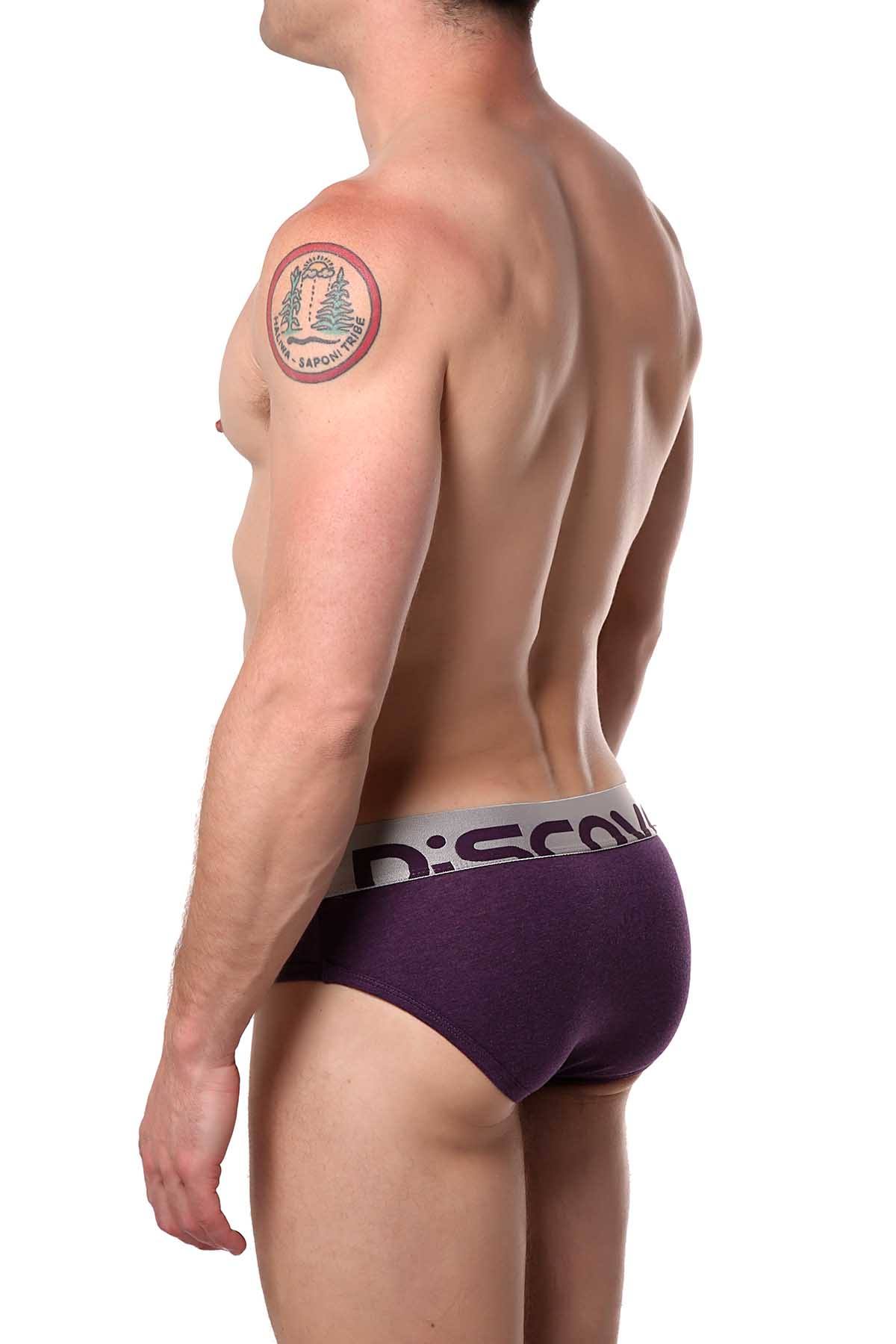 Discover Grape-Purple Silver Brief