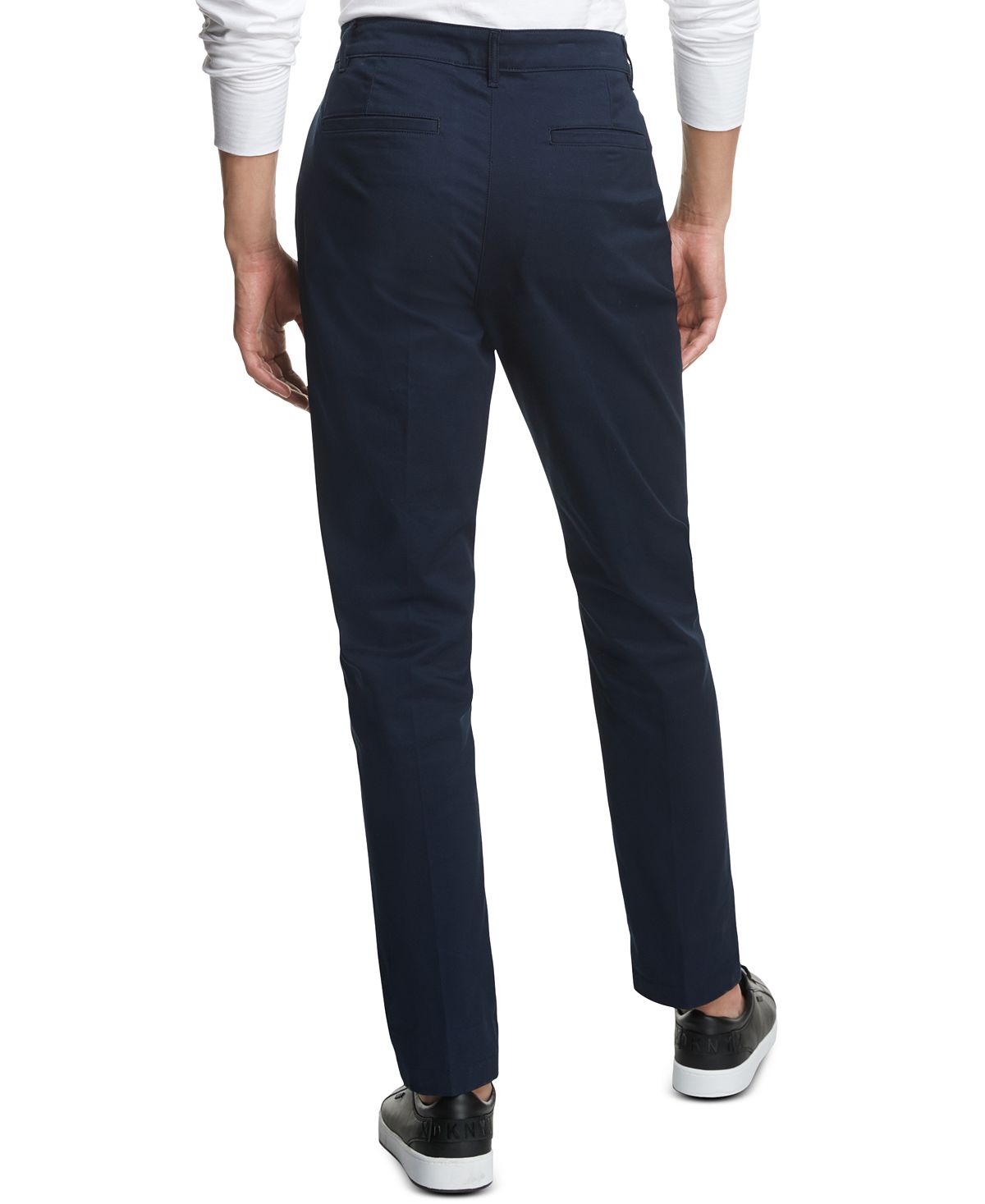 Dkny Straight-fit Core Twill Pants Navy Blazer