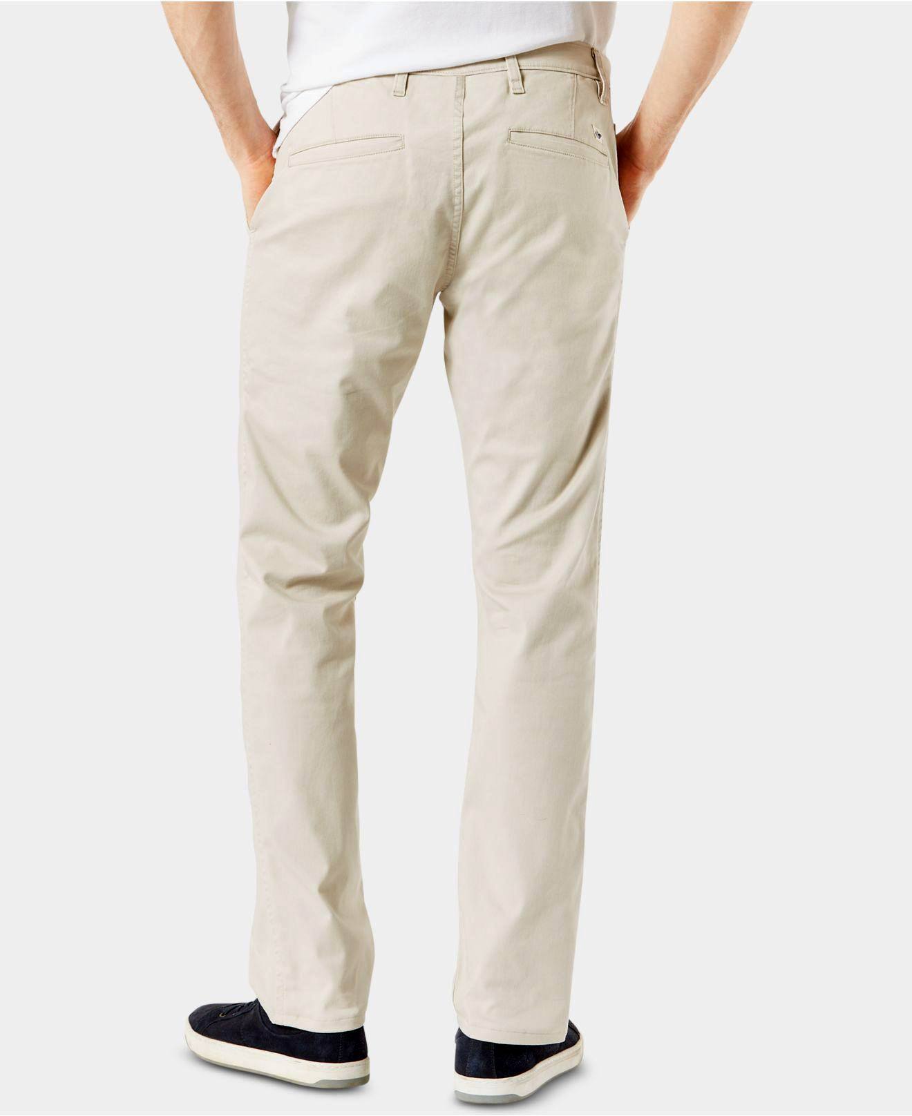 Dockers Alpha Slim Fit All Seasons Tech Khaki Stretch Pants in Sahara