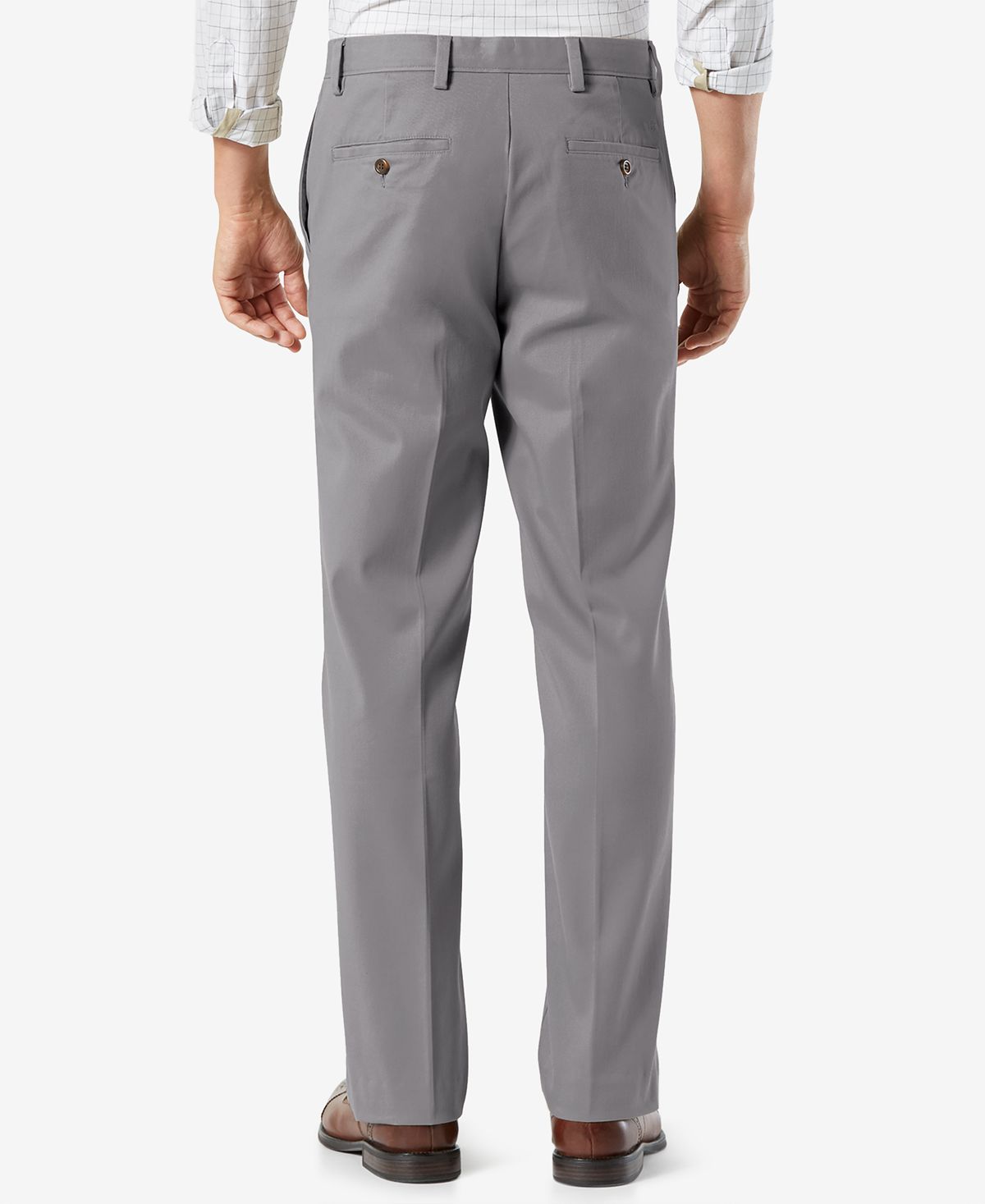 Dockers Big & Tall Easy Classic Fit Khaki Stretch Pants Grey