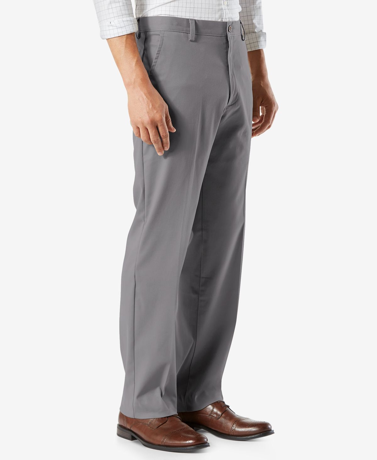 Dockers Big & Tall Easy Classic Fit Khaki Stretch Pants Grey