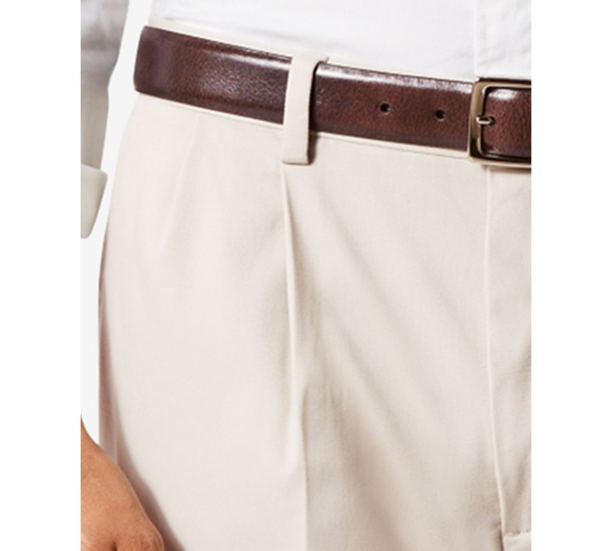 Dockers Big & Tall Easy Classic Pleated Fit Khaki Stretch Pants Light Beige