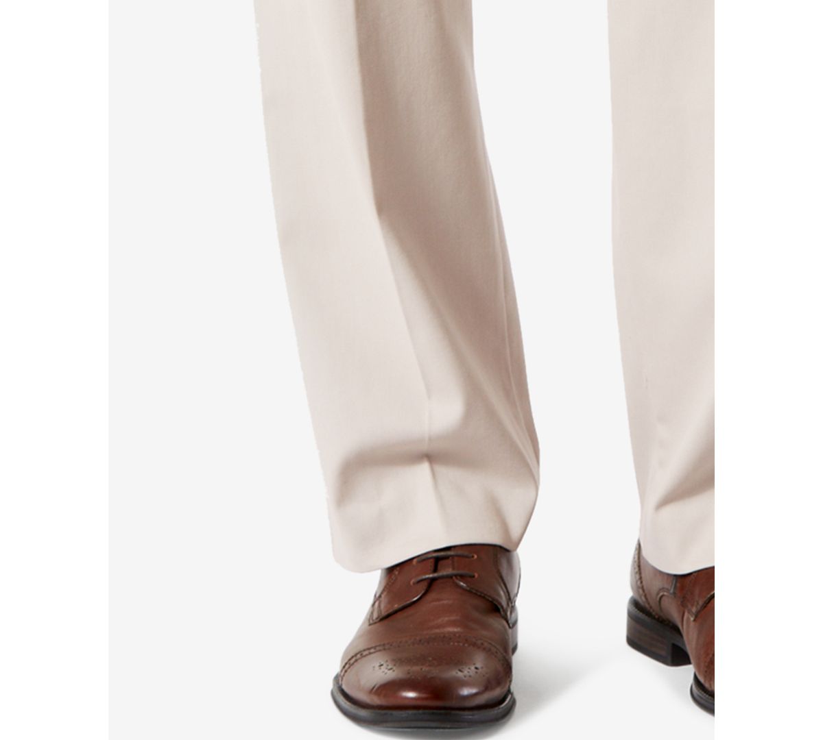 Dockers Big & Tall Easy Classic Pleated Fit Khaki Stretch Pants Light Beige