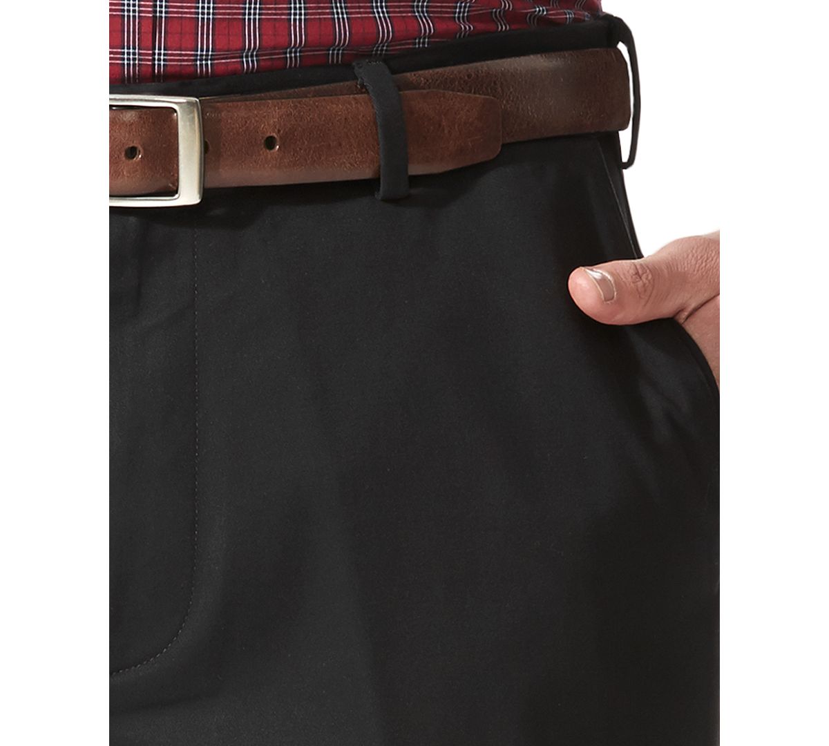 Dockers Comfort Relaxed Fit Khaki Stretch Pants Black Metal