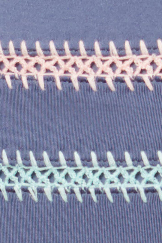 Dolce Vita Kokomo Embroidered Bandeau Bikini Top in Pigeon Blue