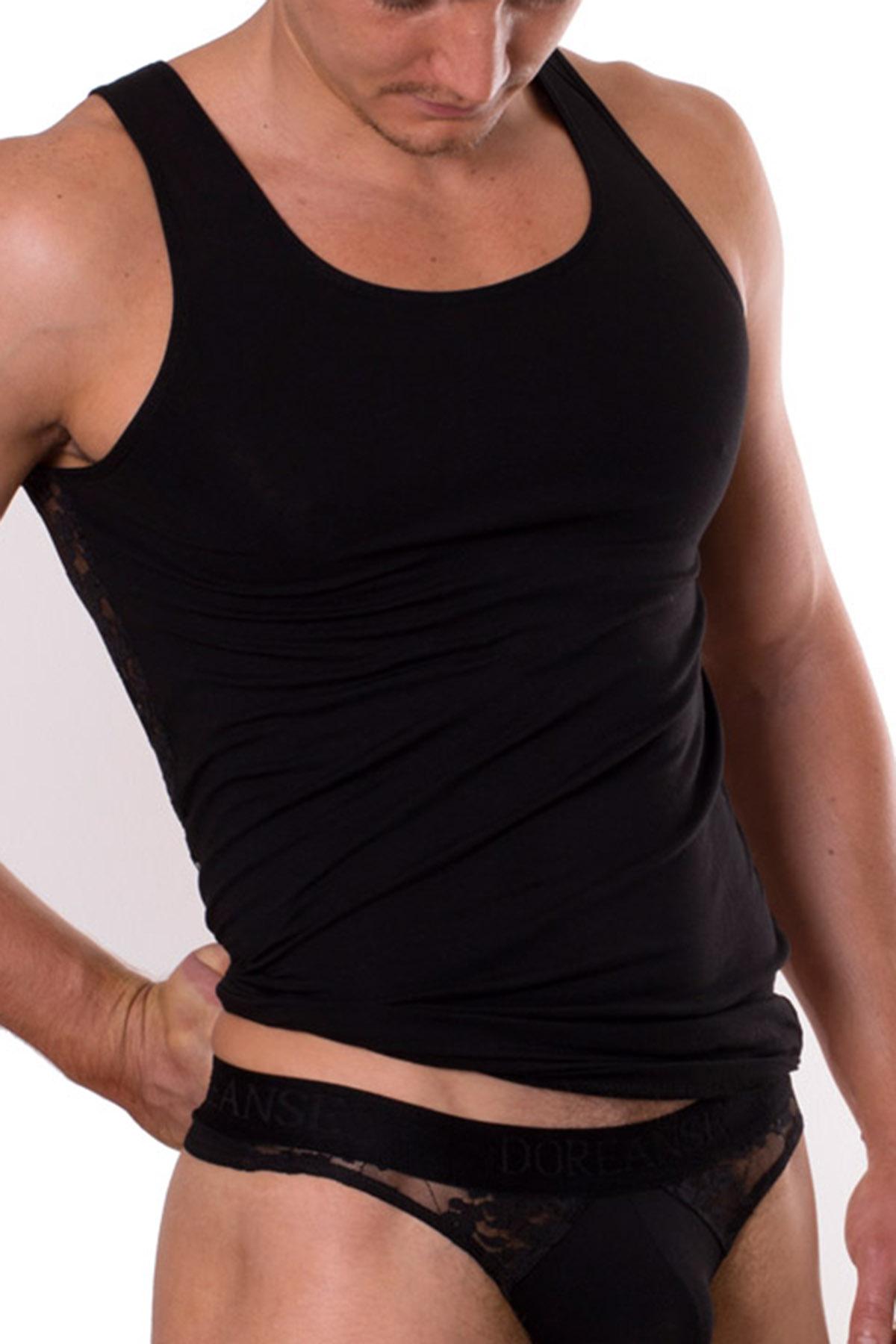 Doreanse Black Lace Back Tank Top