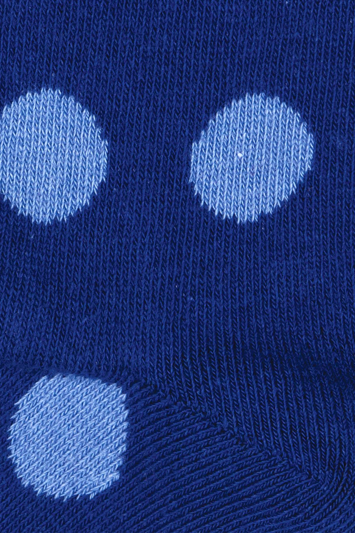 Drake & Hutch Blue/Sky Polka Crew Socks