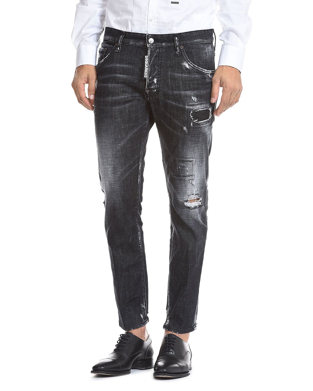 Dsquared2 Skater Skinny Fit Jeans In Black Black