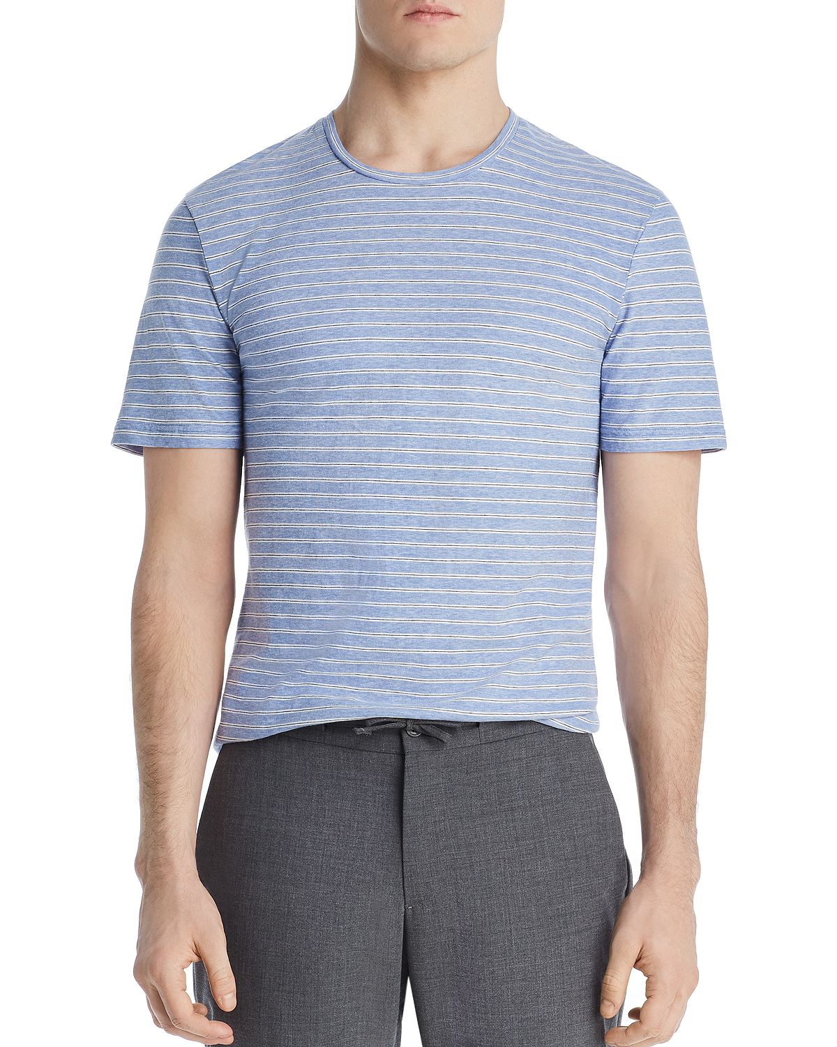 Dylan Gray Striped Crewneck Tee Large Stripe