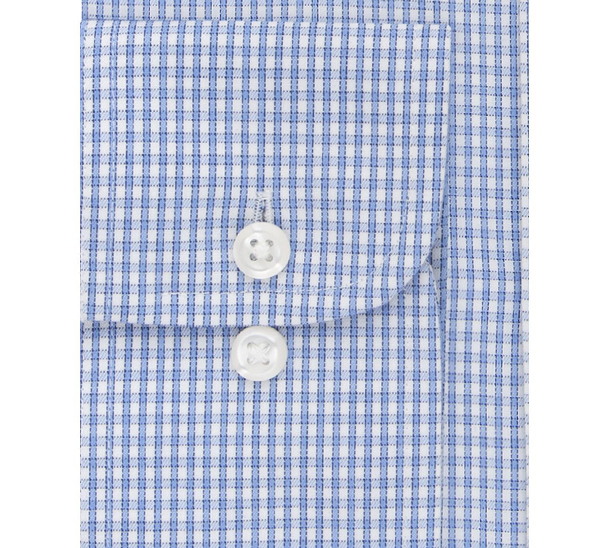 Eagle Big And Tall Non-iron Stretch Collar Blue Check Dress Shirt Blue