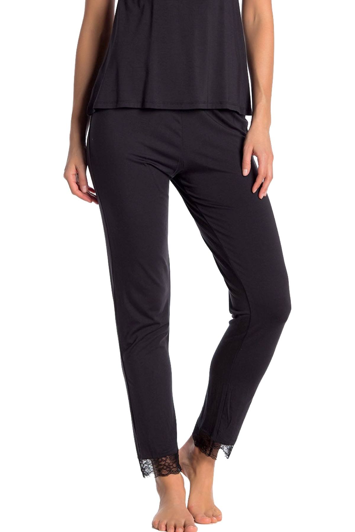 Eberjey Black Vika Classic Lace Slim Pant