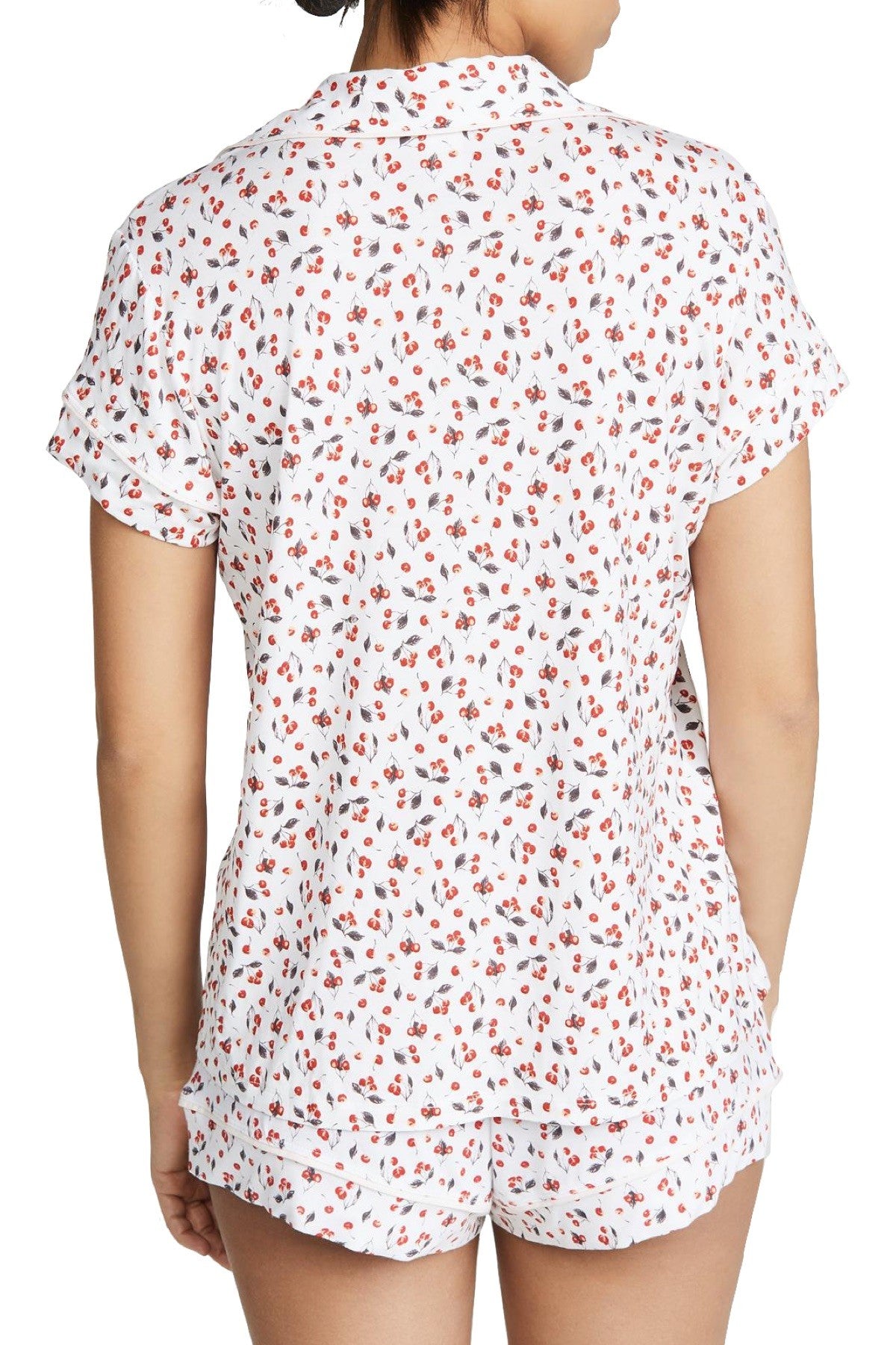 Eberjey White / Racing Red Amarena Modal Short PJ Set