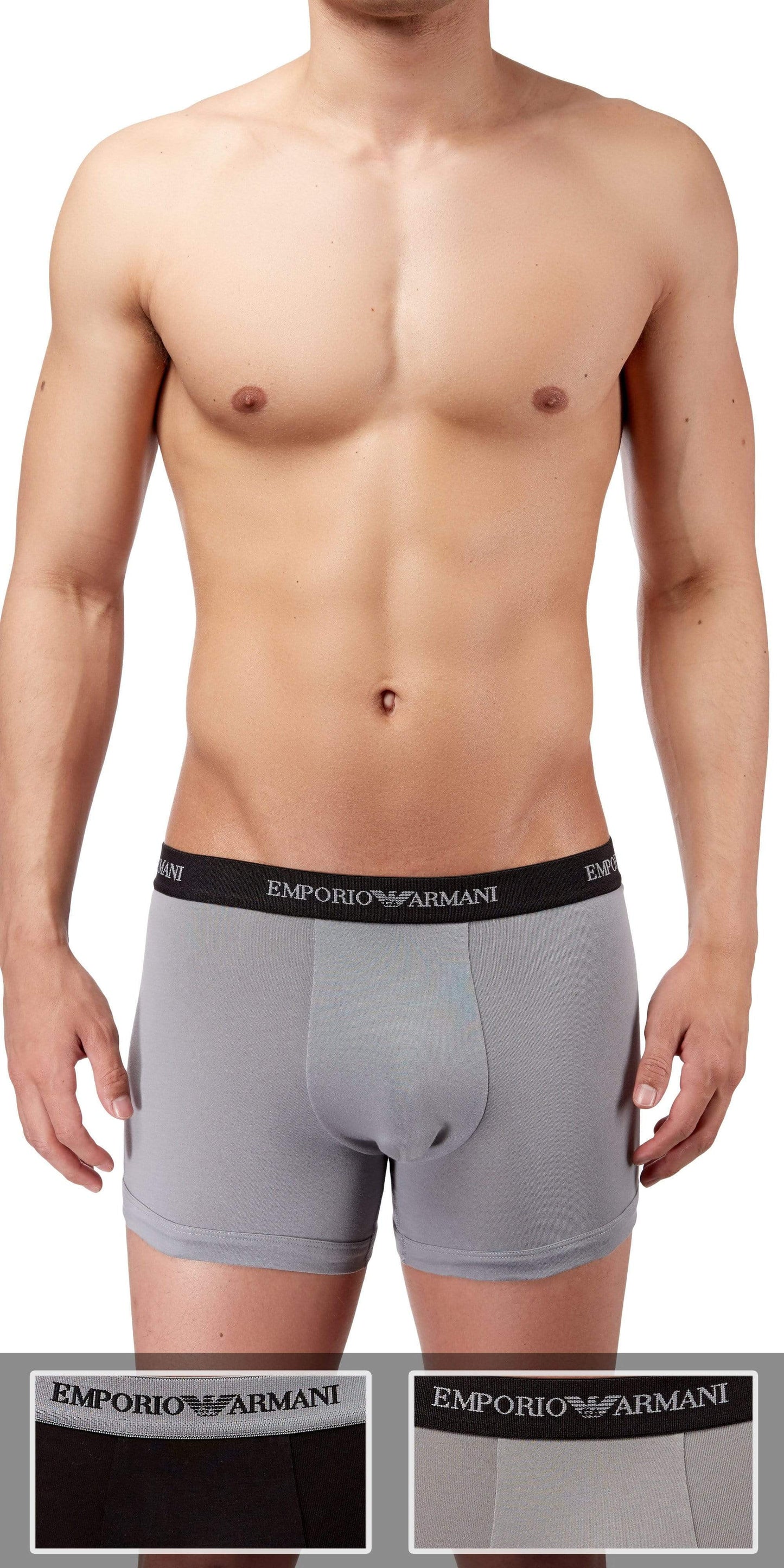Emporio Armani 2-Pack Boxer Brief Black-gray