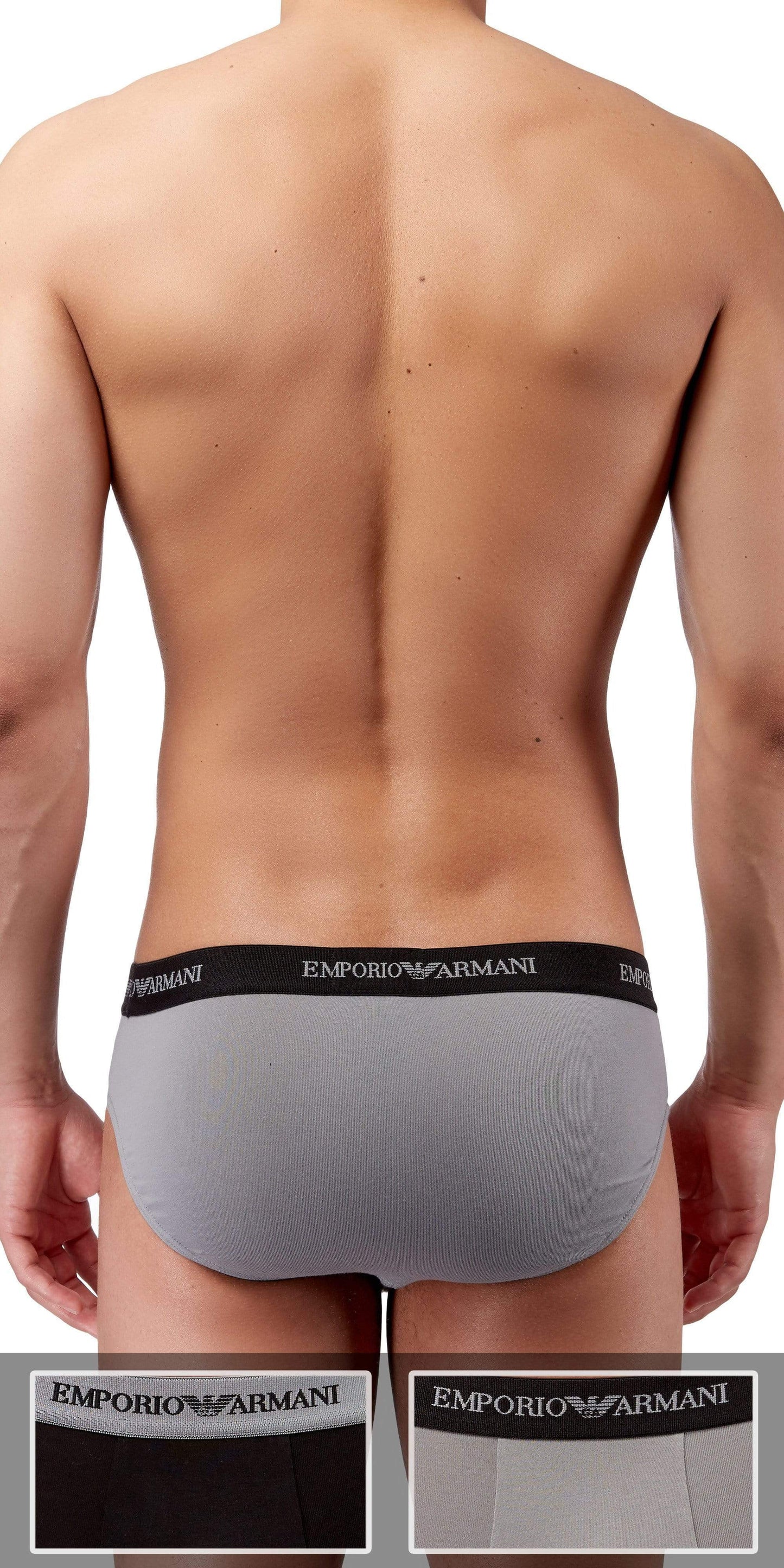 Emporio Armani 2-Pack Brief Black-gray