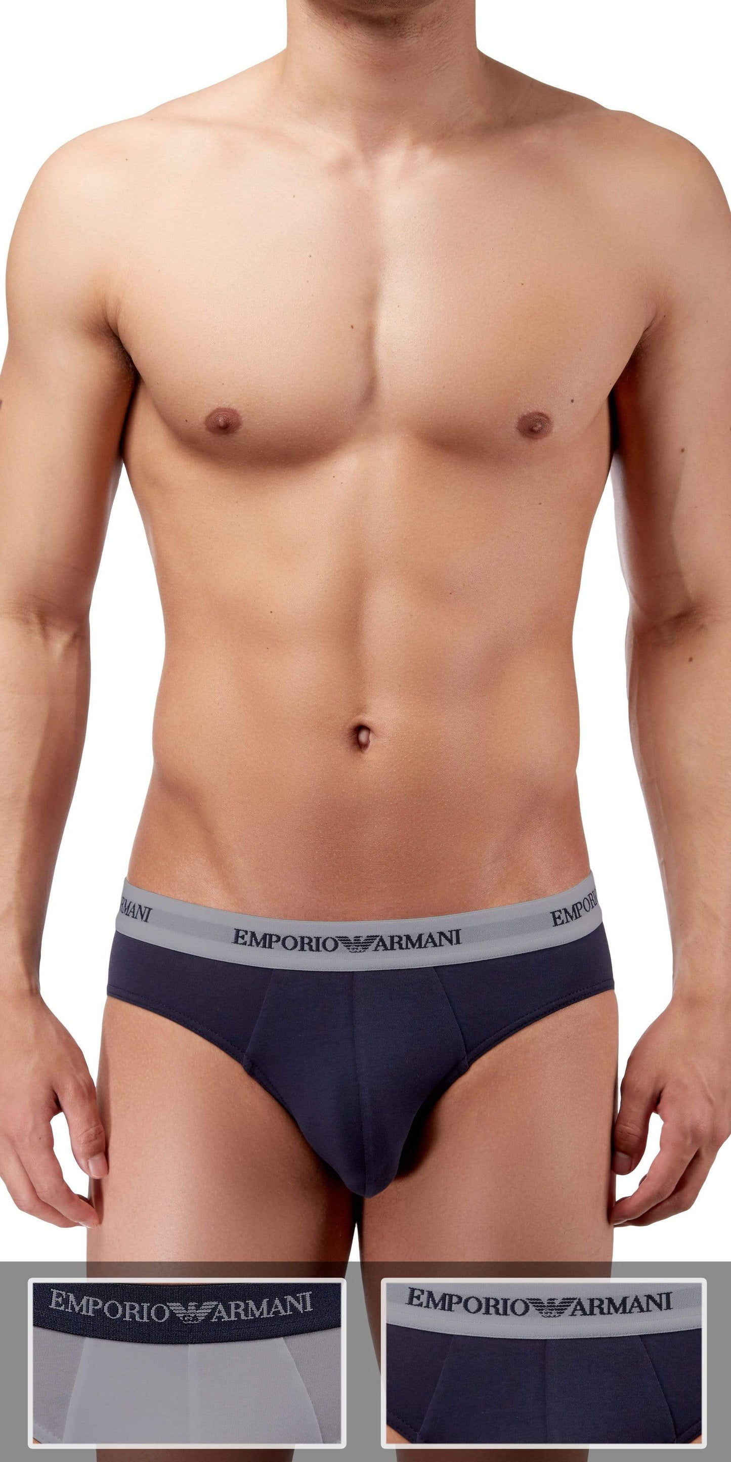 Emporio Armani 2-Pack Brief Gray-marine