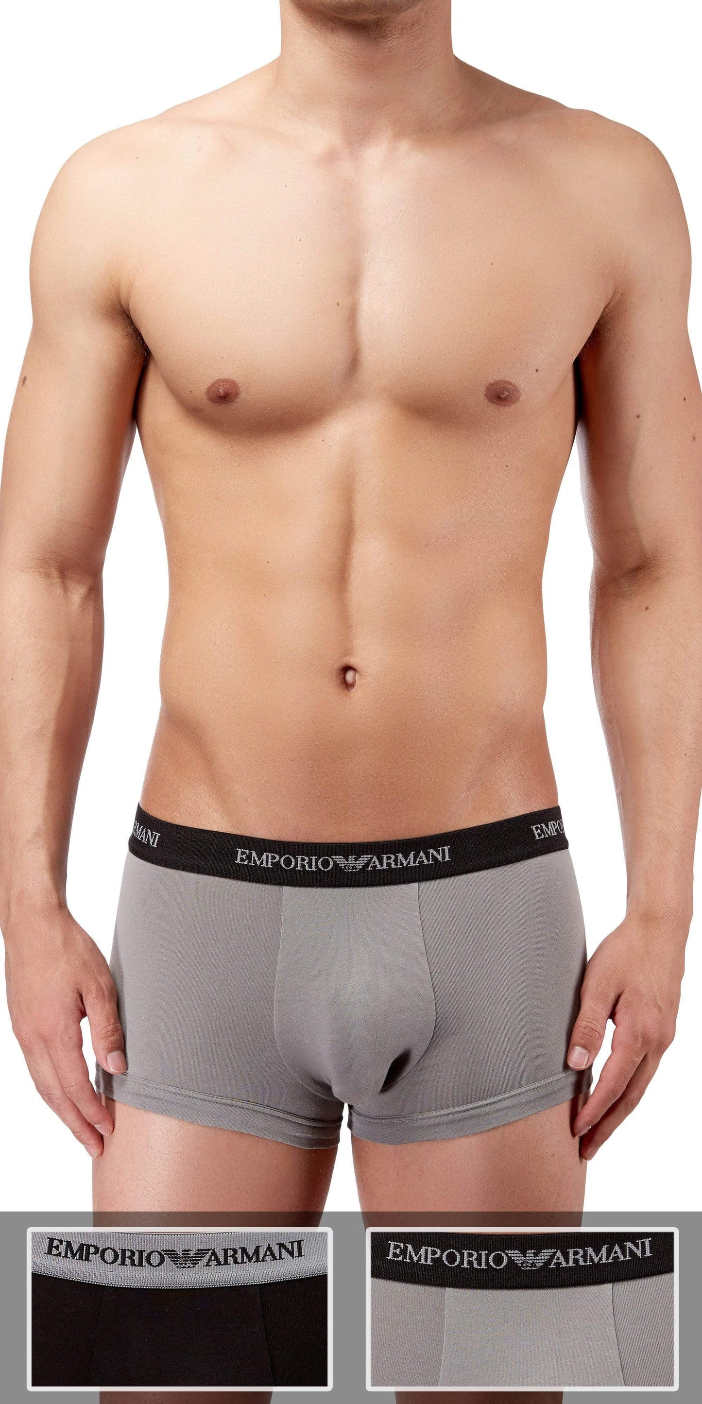 Emporio Armani 2-Pack Trunk Black-gray