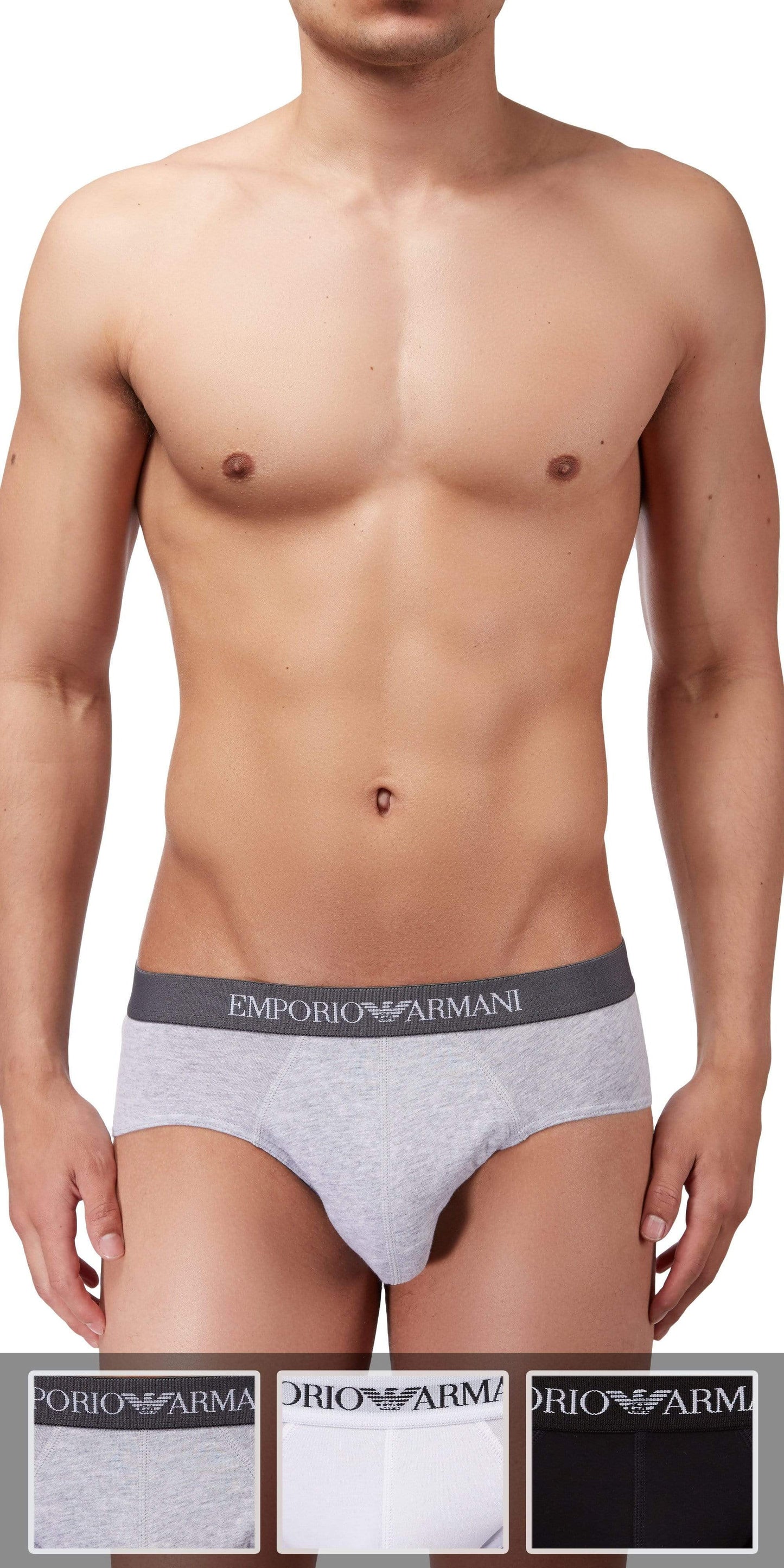 Emporio Armani 3-Pack Brief Gray-white-black