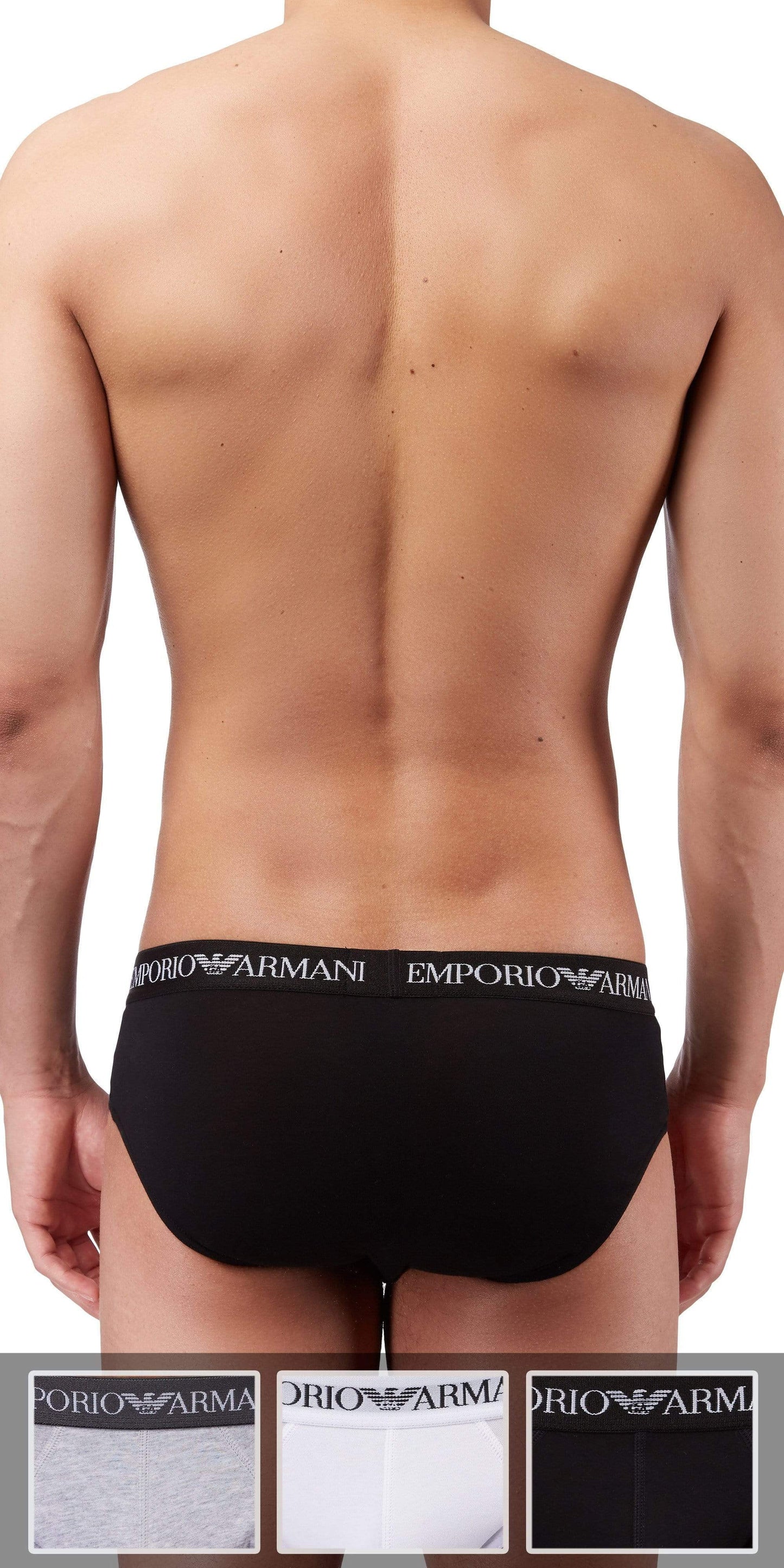 Emporio Armani 3-Pack Brief Gray-white-black