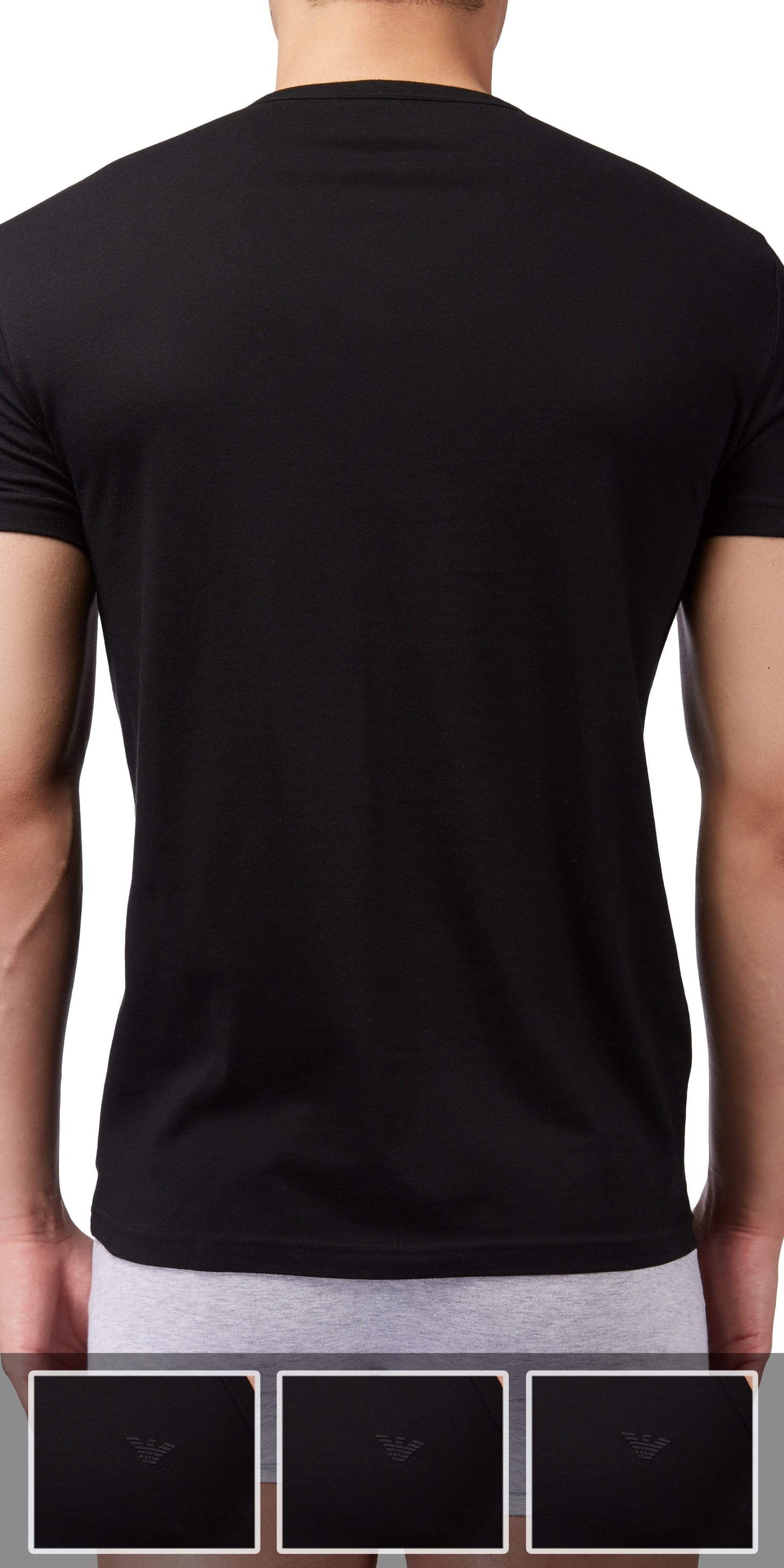 Emporio Armani 3-Pack T-shirt Black