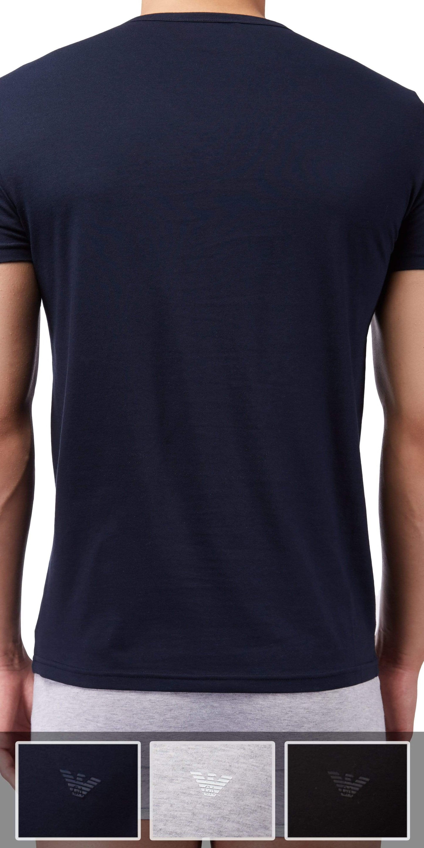 Emporio Armani 3-Pack T-shirt Gray-black-navy