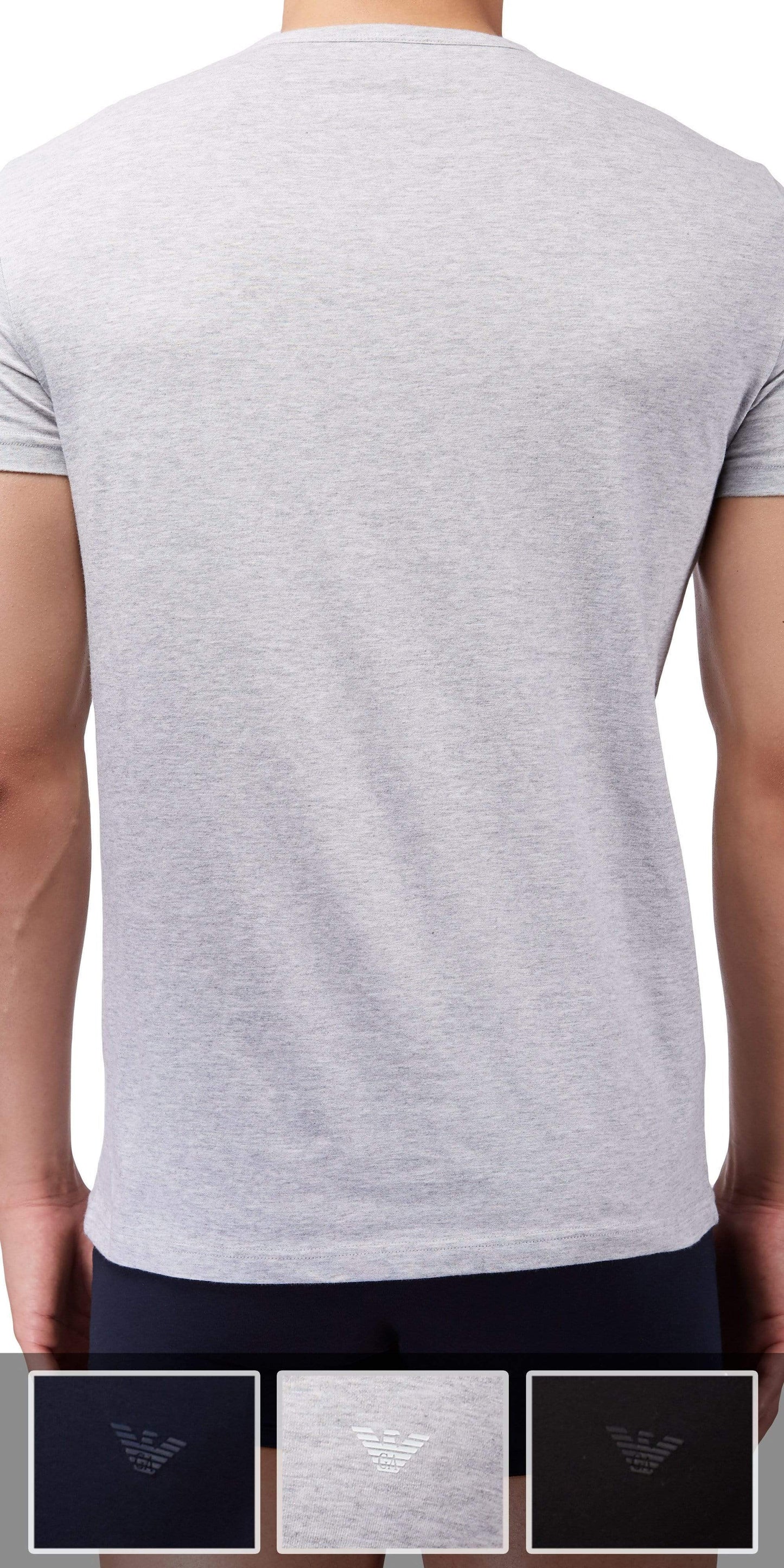 Emporio Armani 3-Pack T-shirt Gray-black-navy