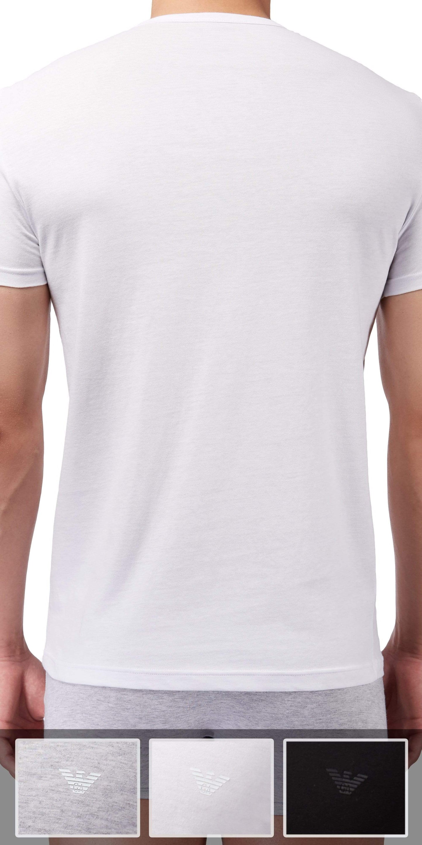 Emporio Armani 3-Pack T-shirt Gray-white-black