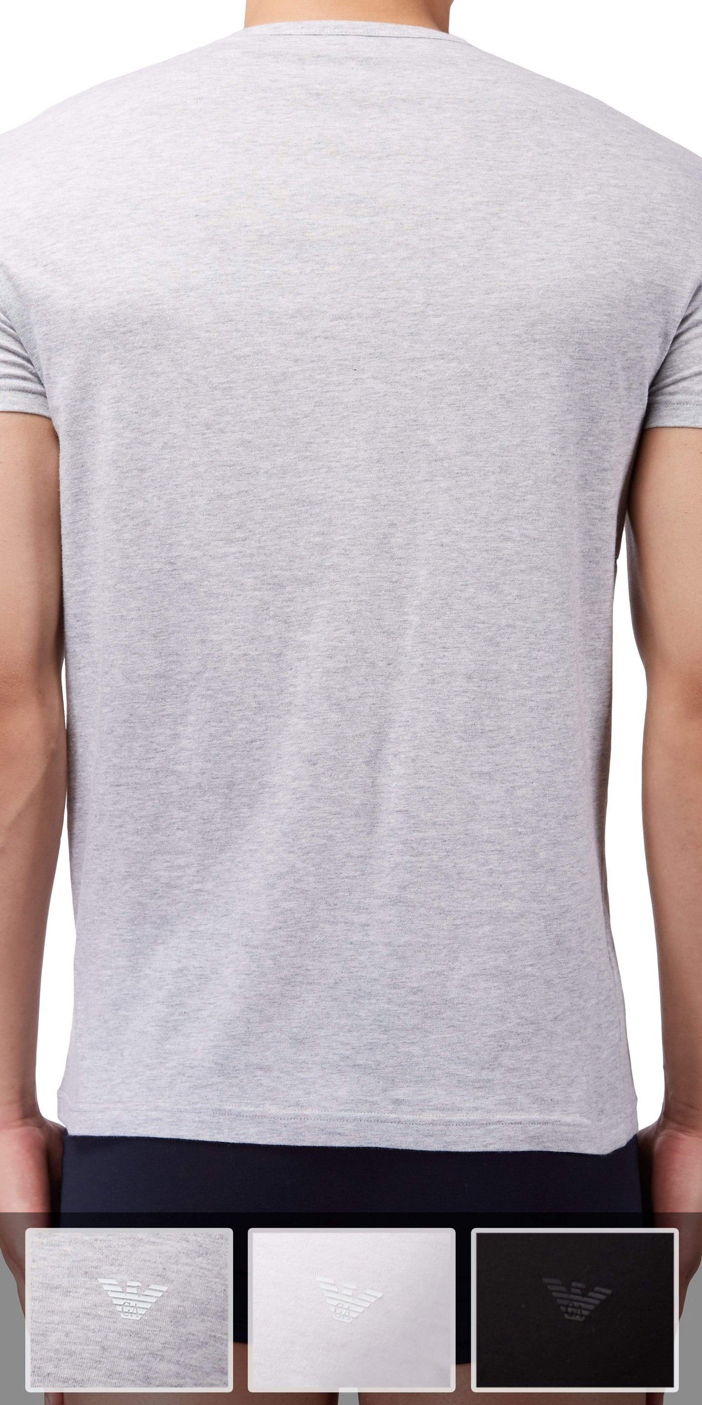 Emporio Armani 3-Pack T-shirt Gray-white-black