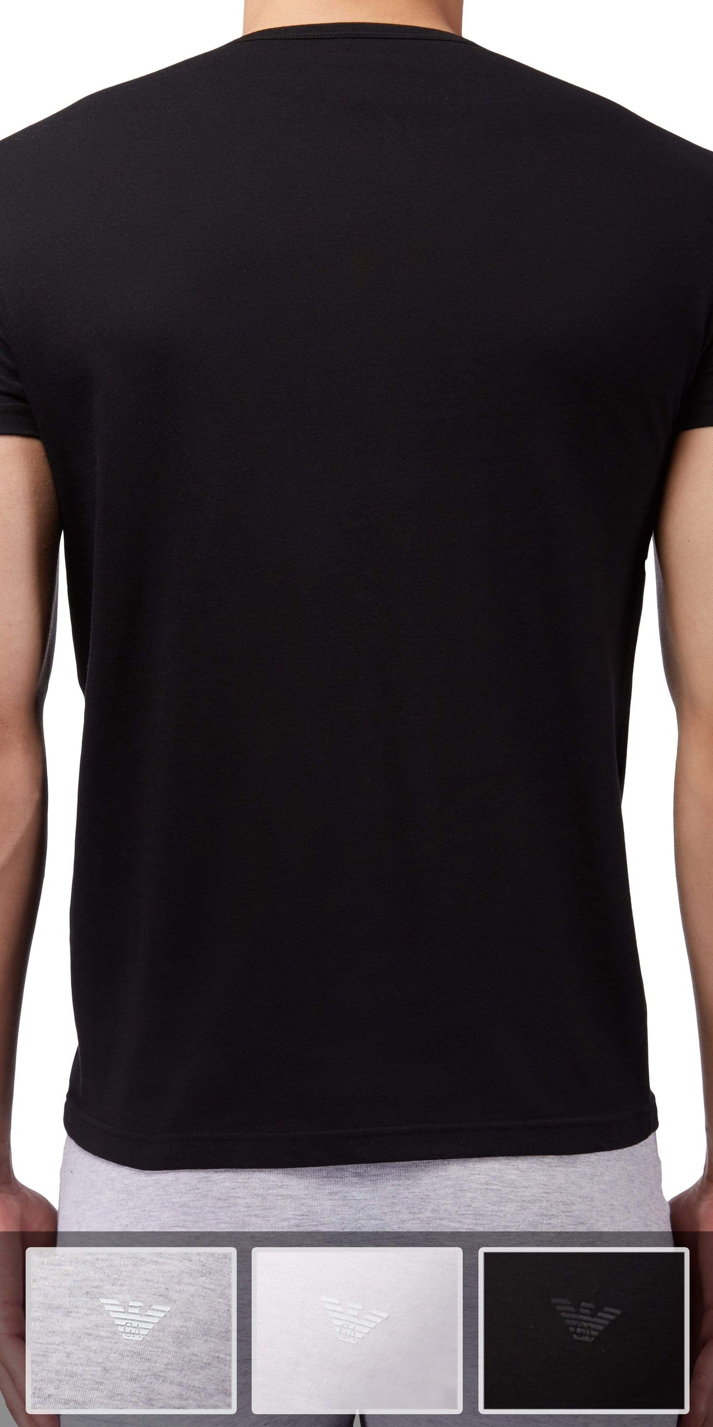 Emporio Armani 3-Pack T-shirt Gray-white-black