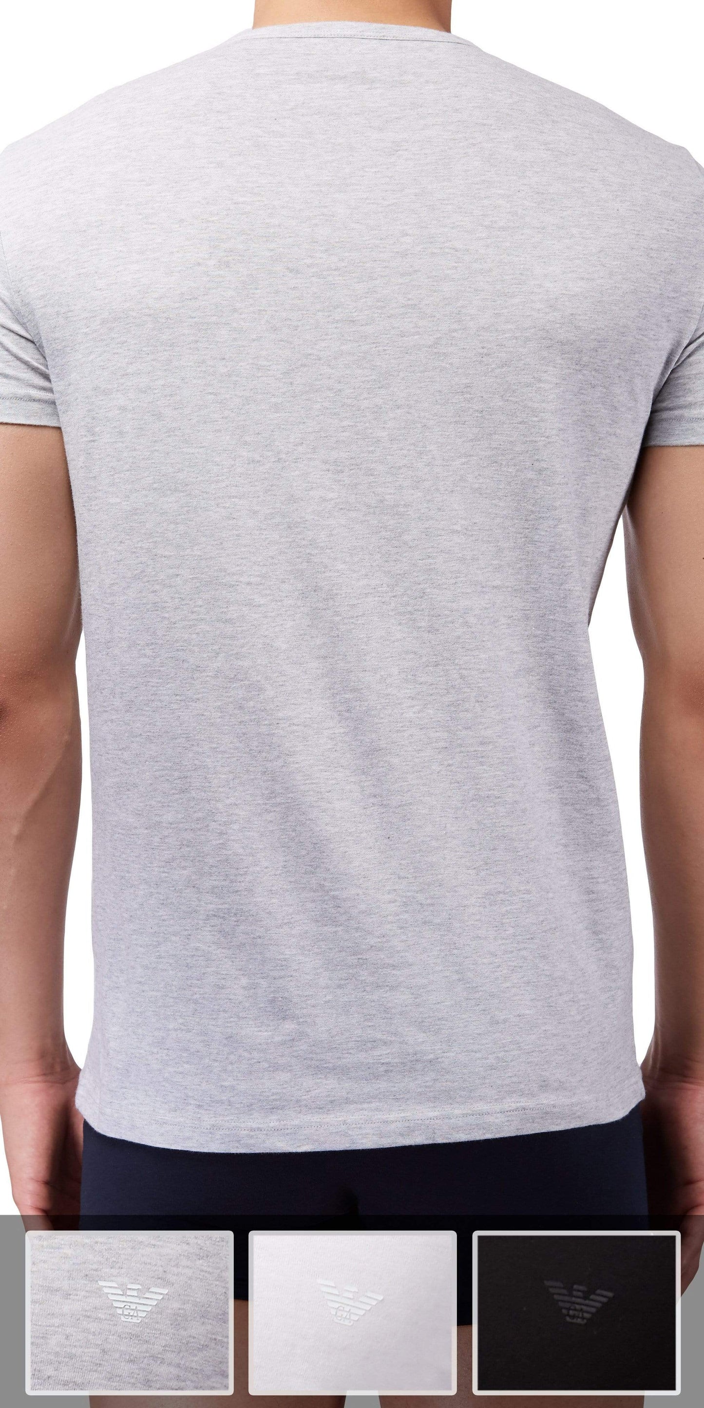 Emporio Armani 3-Pack T-shirtGray-white-black