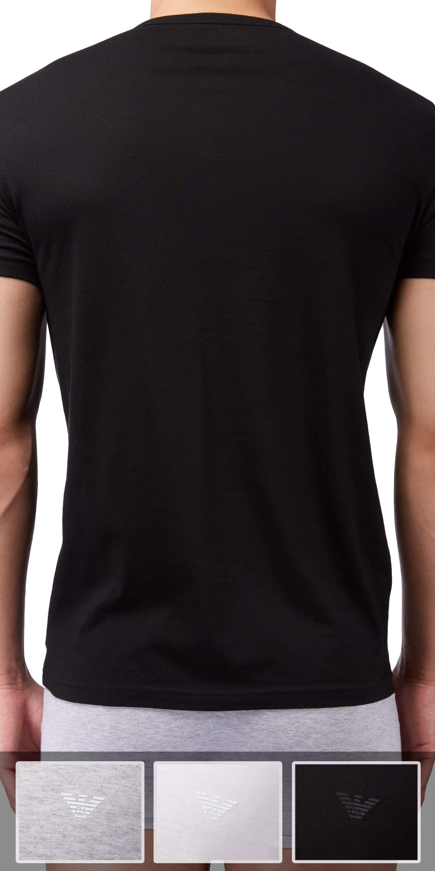 Emporio Armani 3-Pack T-shirtGray-white-black