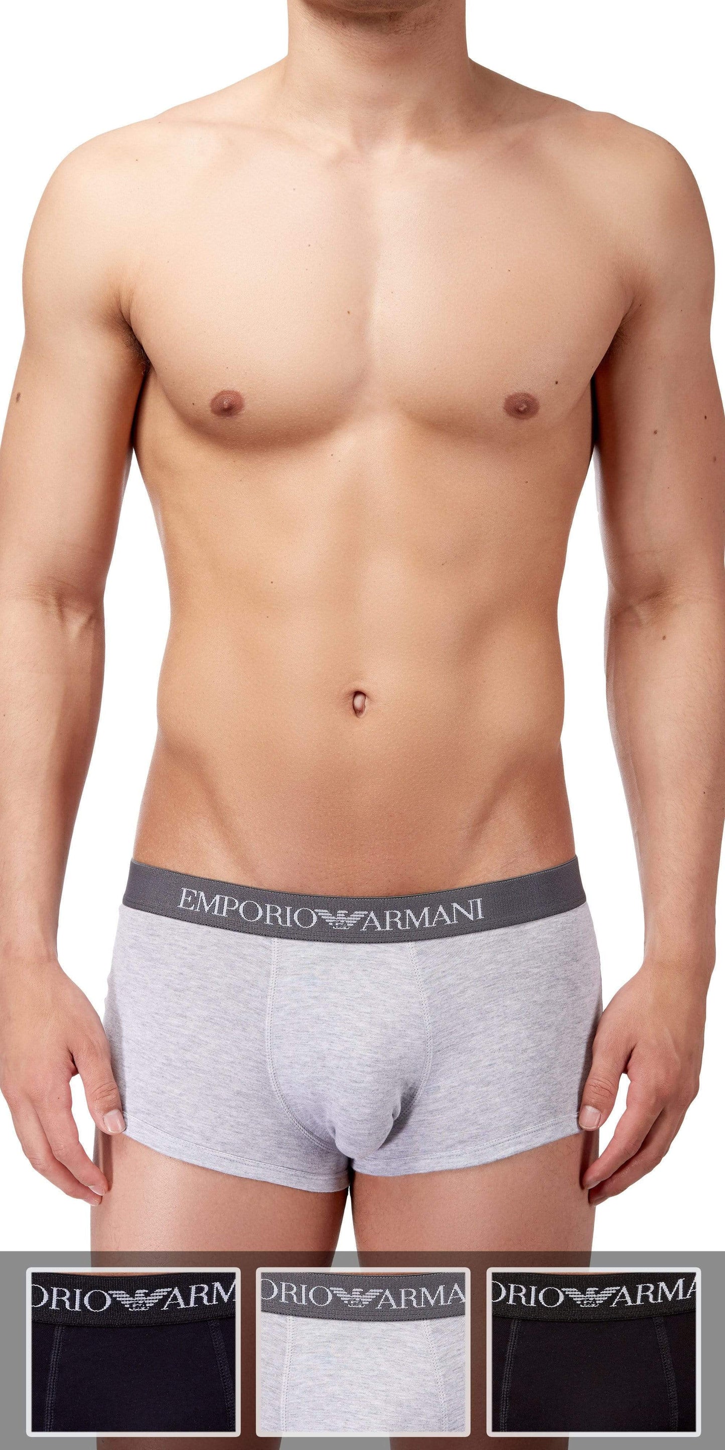 Emporio Armani 3-Pack Trunk Gray-black-navy - 111610cc722