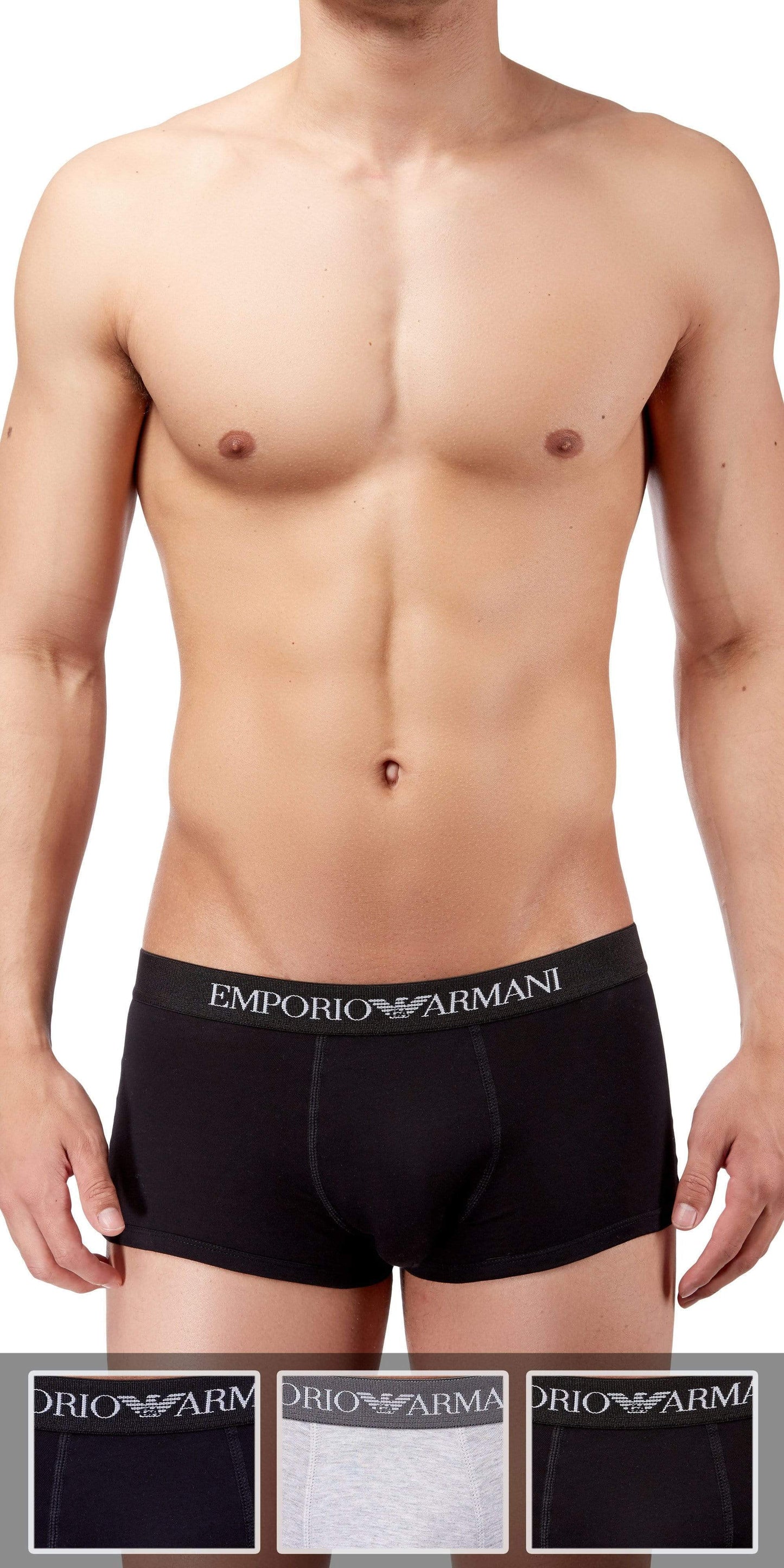 Emporio Armani 3-Pack Trunk Gray-black-navy - 111610cc722