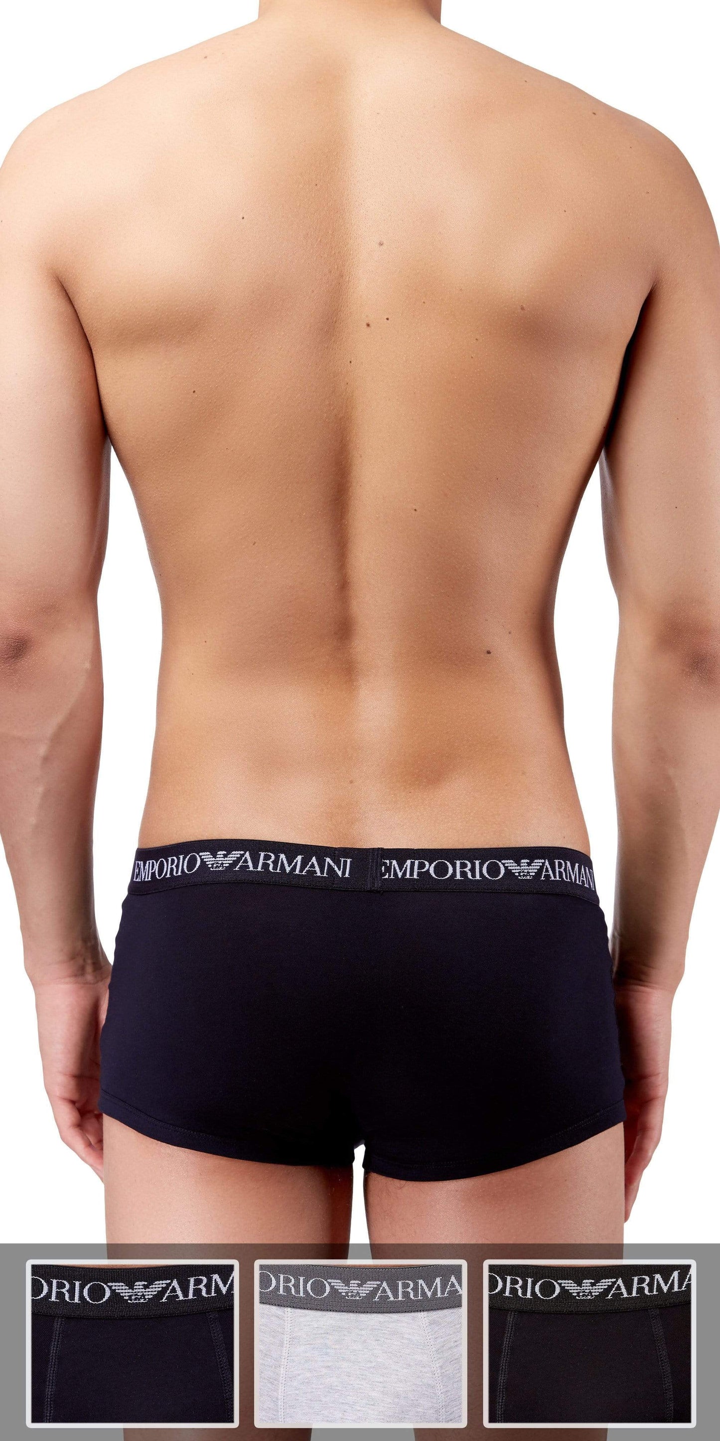 Emporio Armani 3-Pack Trunk Gray-black-navy - 111610cc722