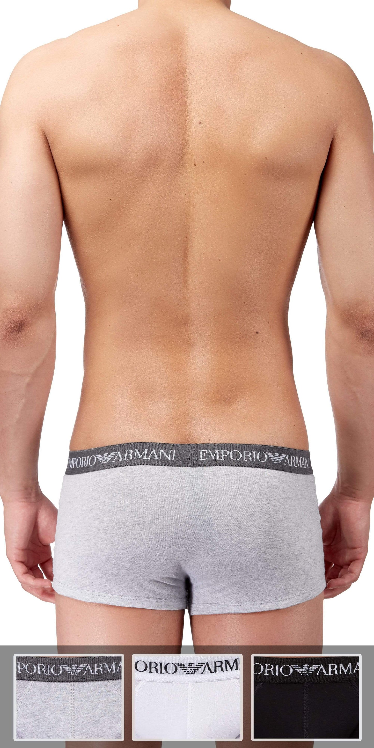Emporio Armani 3-Pack Trunk Gray-white-black - 111610cc722