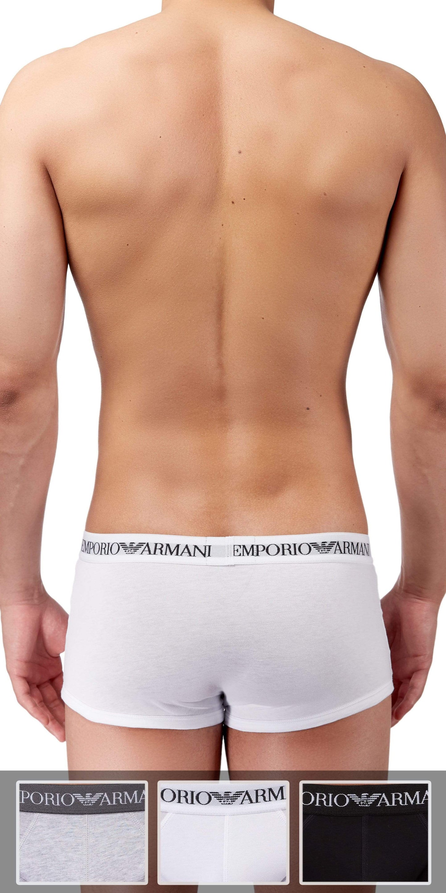 Emporio Armani 3-Pack Trunk Gray-white-black - 111610cc722