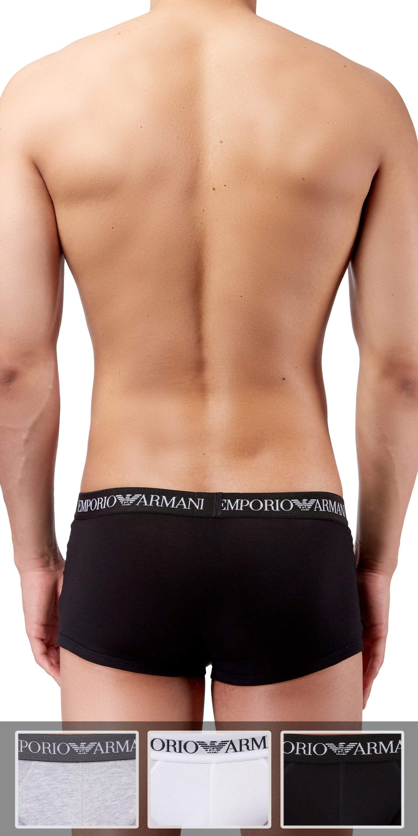 Emporio Armani 3-Pack Trunk Gray-white-black - 111610cc722