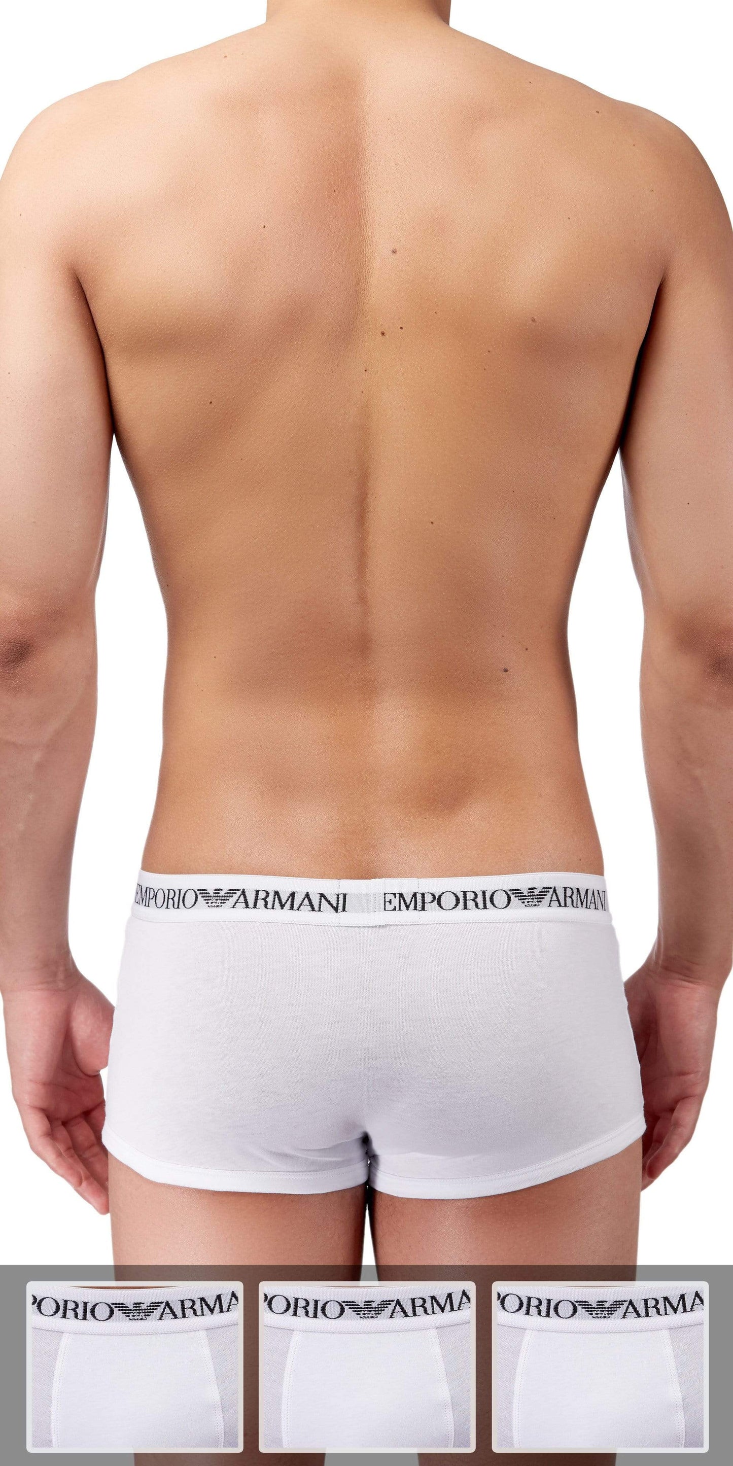 Emporio Armani 3-Pack Trunk White