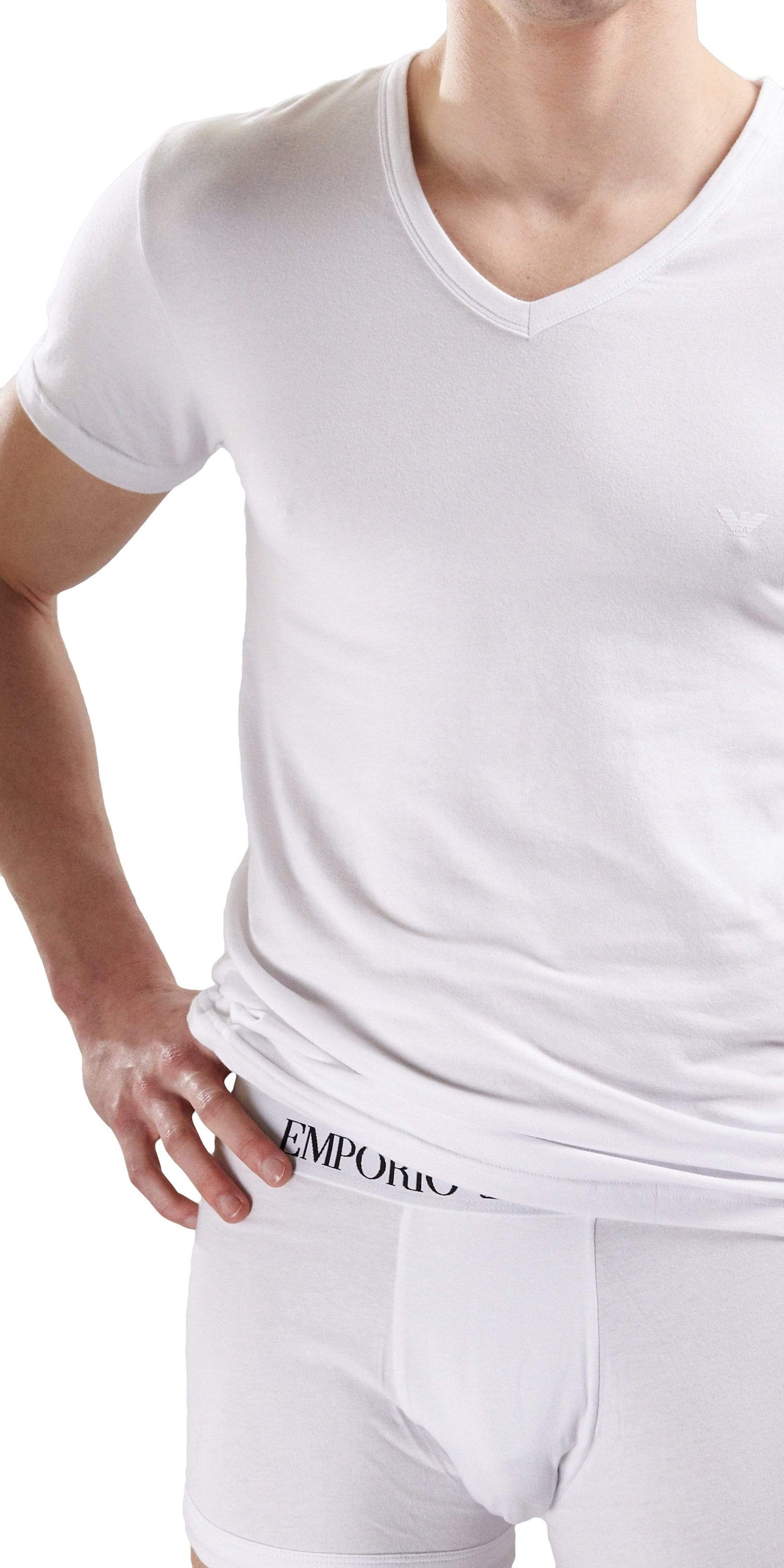 Emporio Armani V-neck Shirt White - 110810cc718