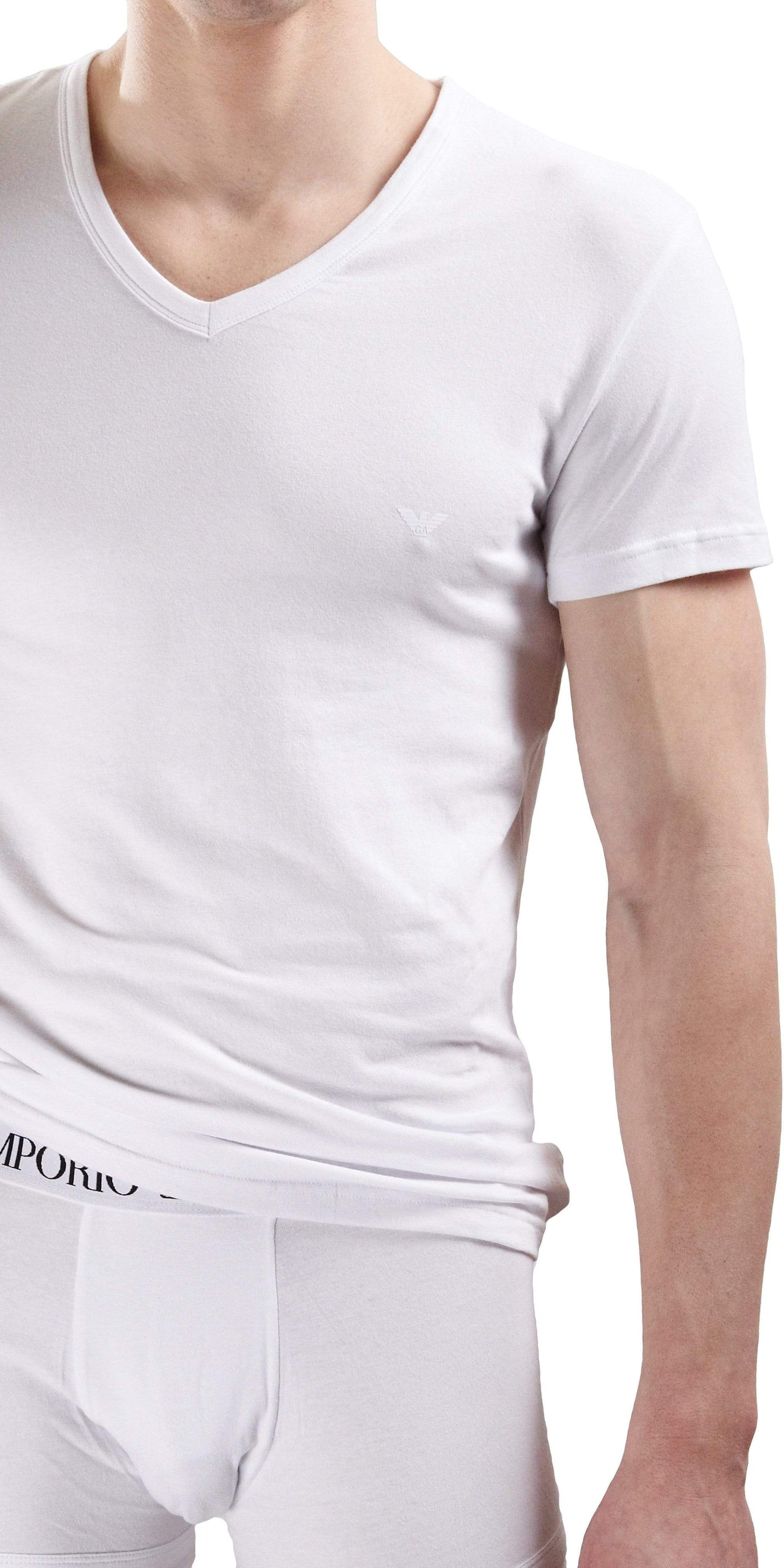 Emporio Armani V-neck Shirt White - 110810cc718